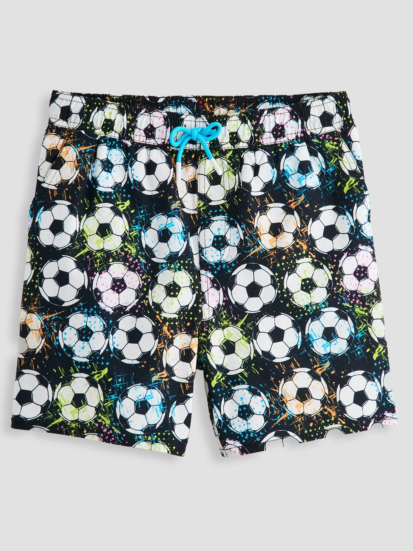 The Very Collection Boys Football Print Swim Shorts - Multi