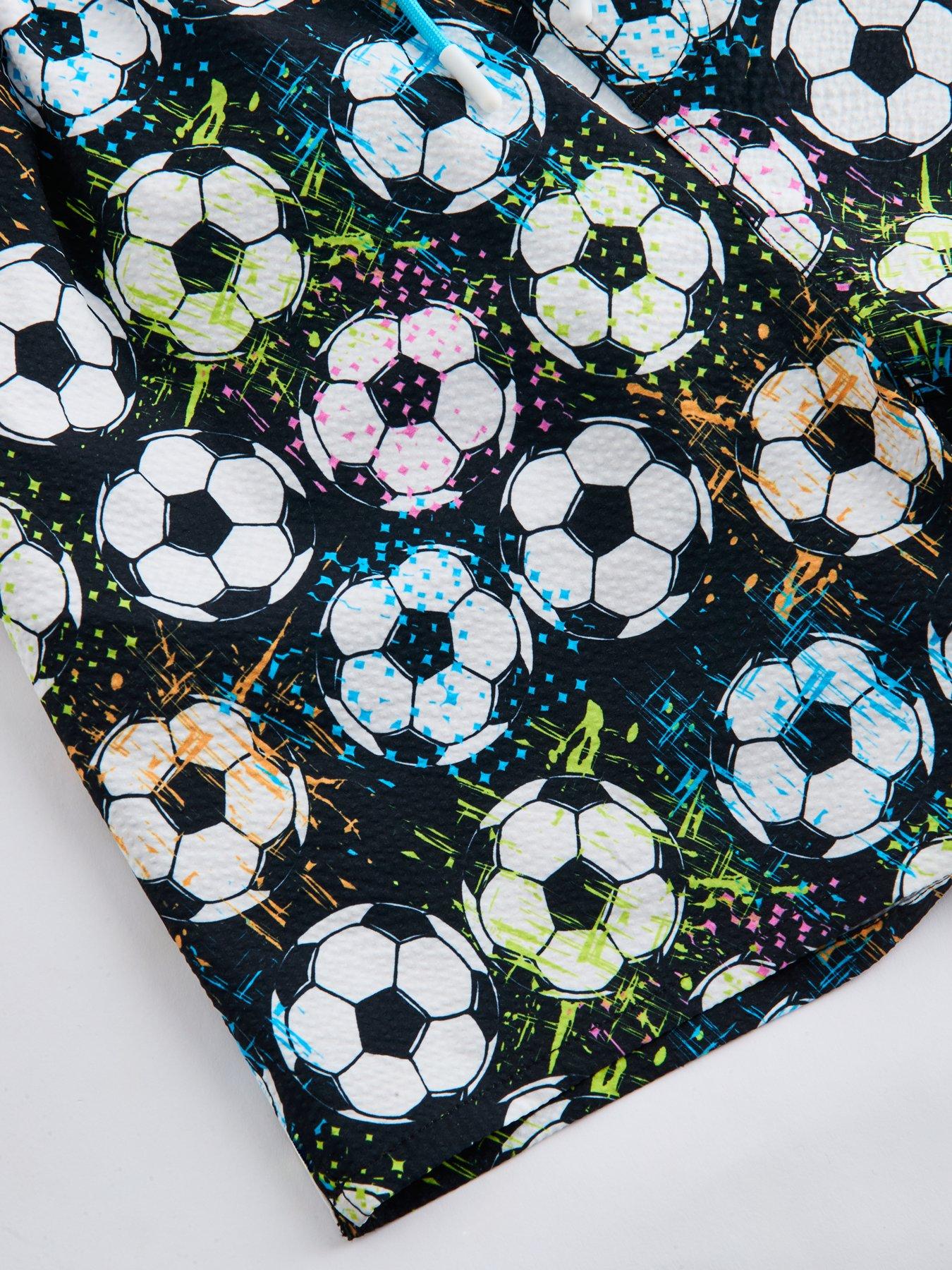 Image 4 of 4 of The Very Collection Boys Football Print Swim Shorts - Multi
