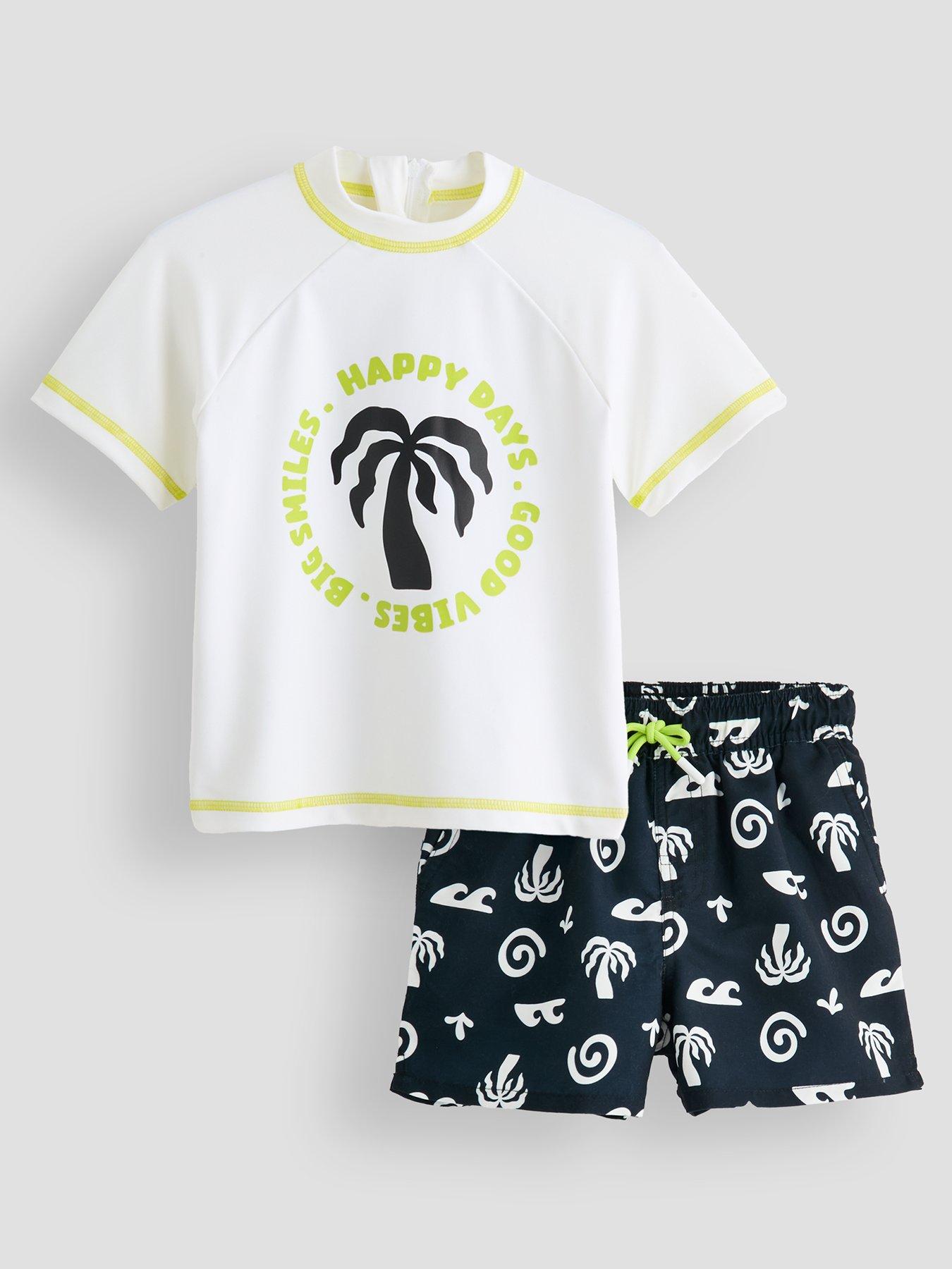 The Very Collection Boys Rash Vest And Swim Short Set - Multi