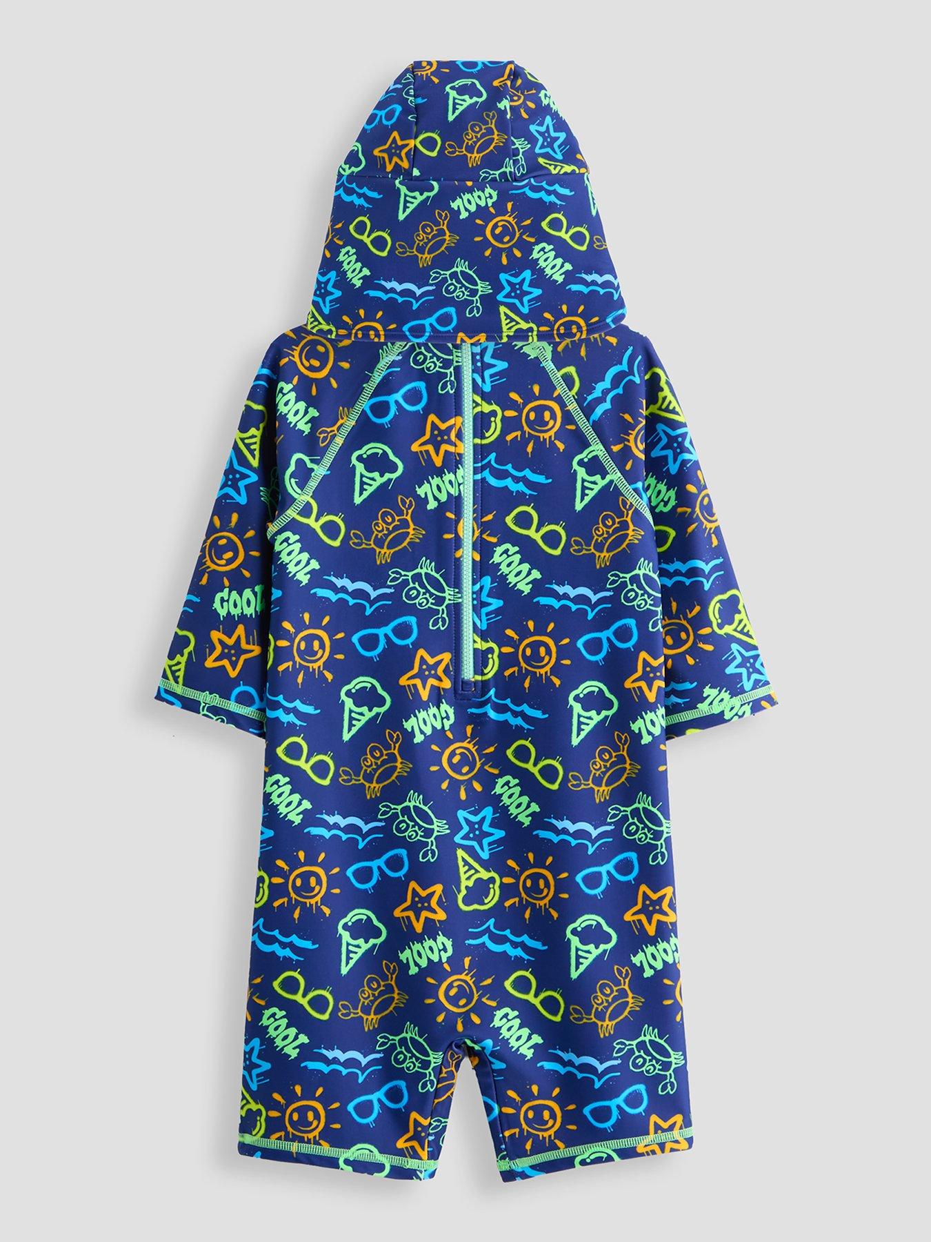 Image 2 of 5 of The Very Collection Boys Printed Surfsuit And Hat - Multi