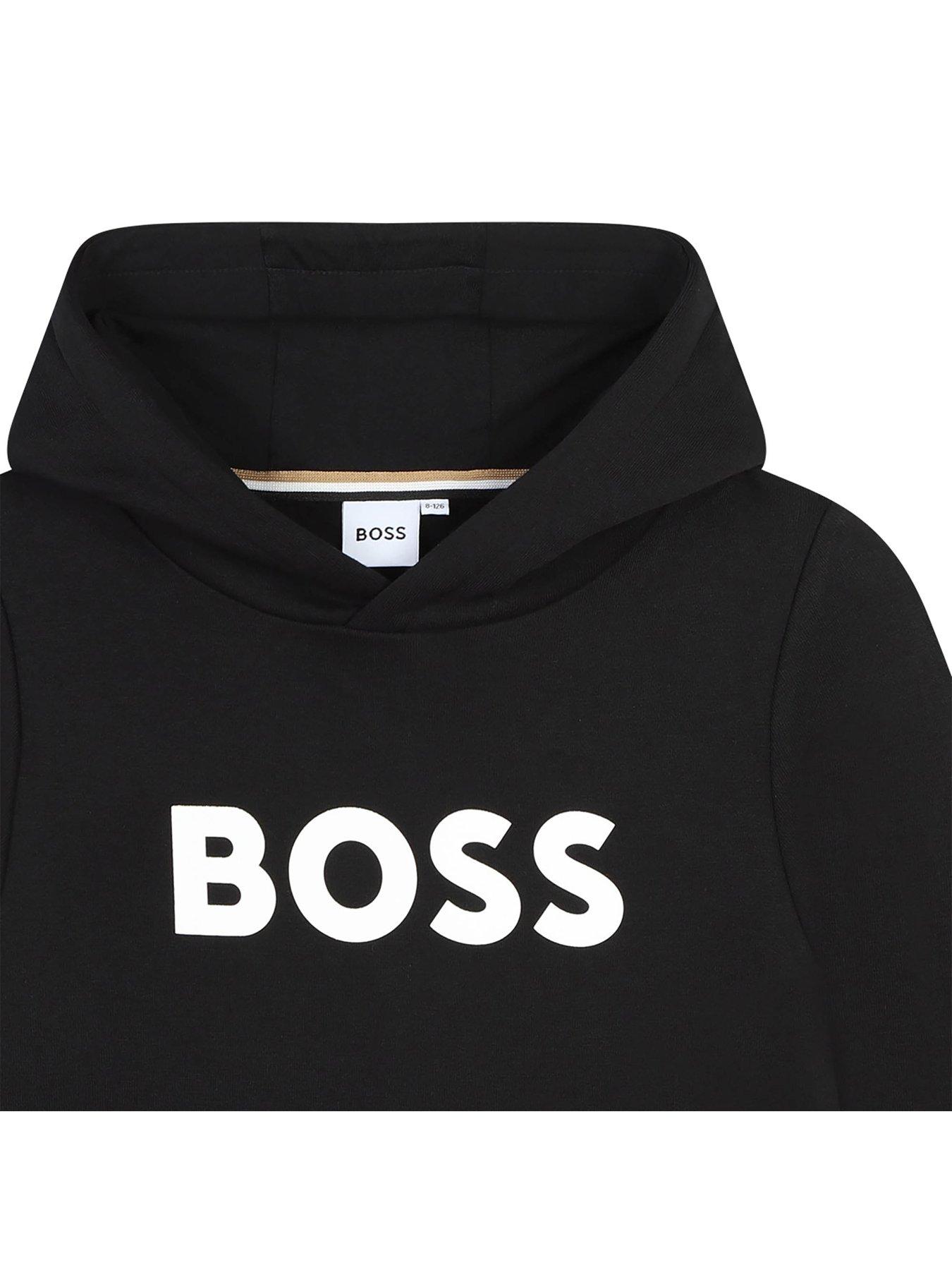 Image 3 of 3 of BOSS Boys Logo Hoodie - Black