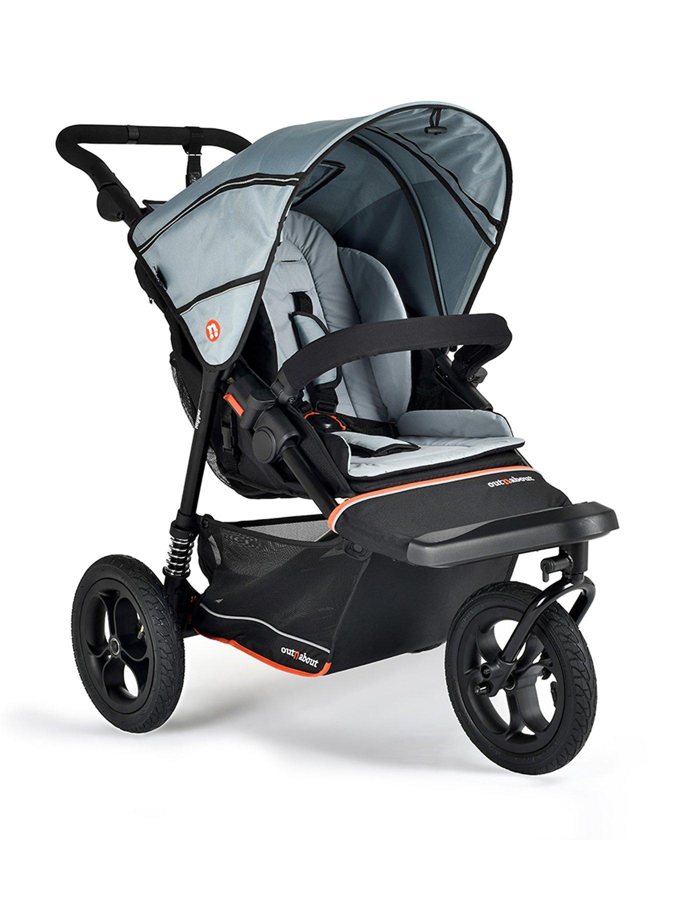 Out n About Nipper Single V6 Pushchair - Rock Salt Grey