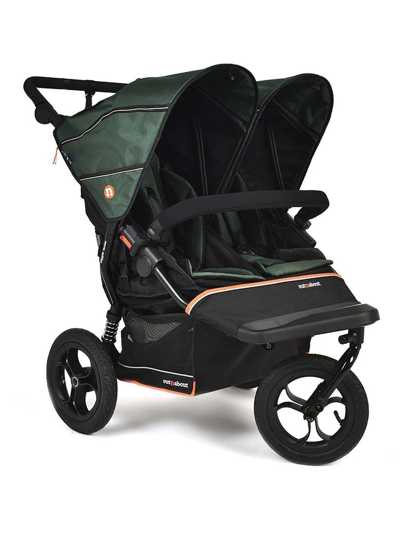 Out n About Nipper Double V6 Pushchair - Sycamore Green