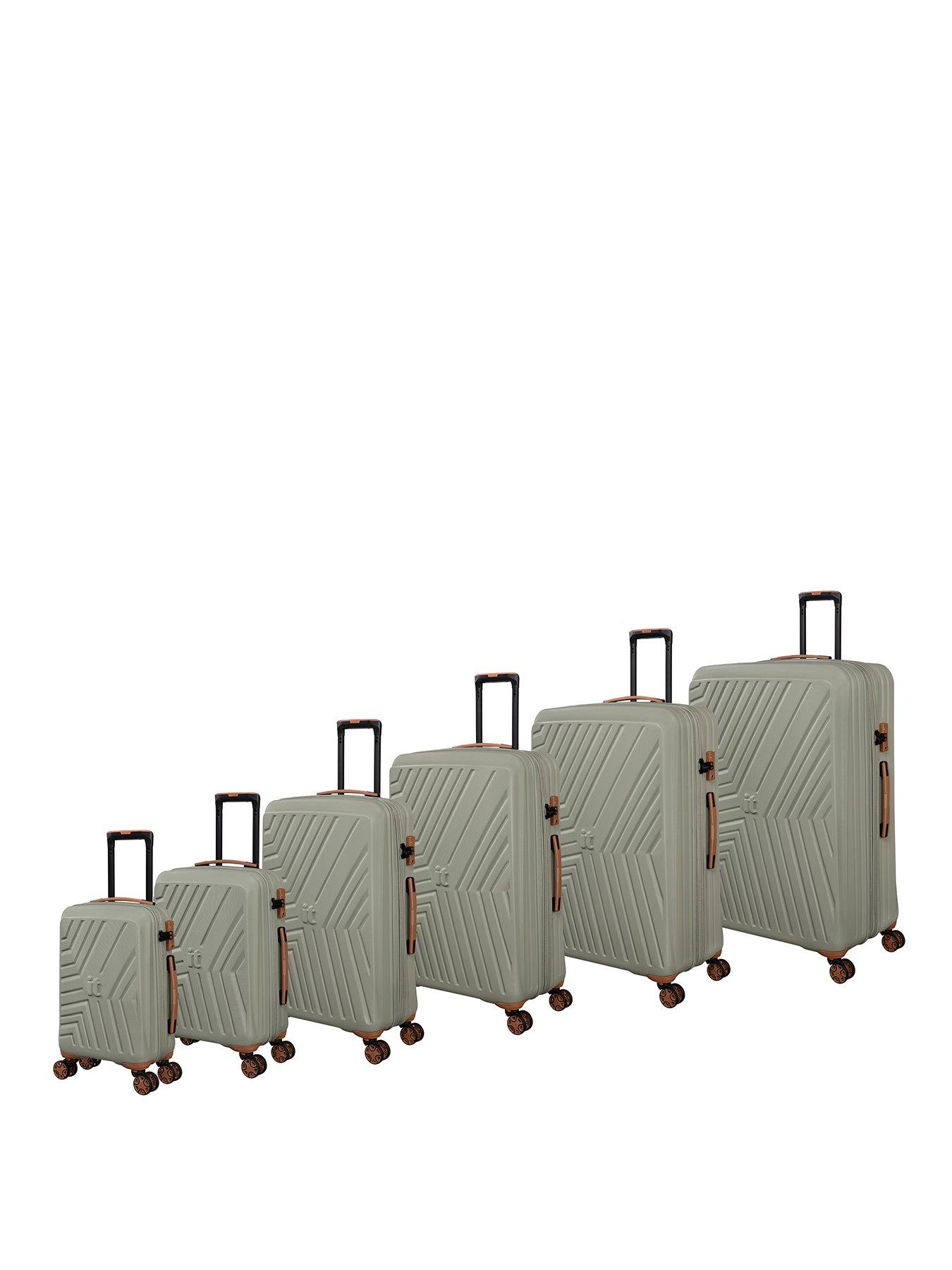 it Luggage Convertible Abbey Stone 6-piece Suitcase Set with Removeable Wheels