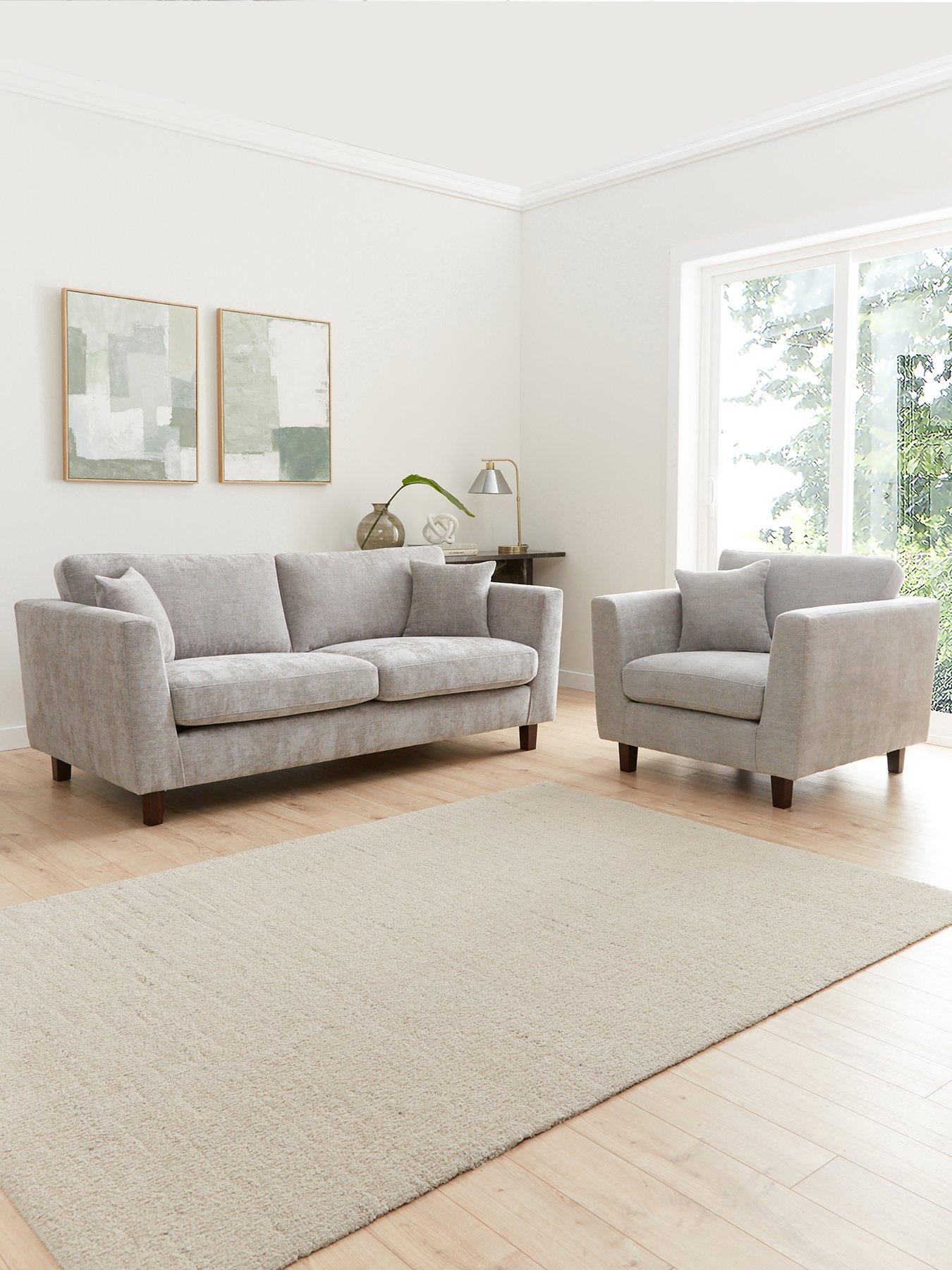 The Very Collection Cala Fabric 3 Seater Sofa + Armchair Set (Buy  &  SAVE!) - FSC® Certified
