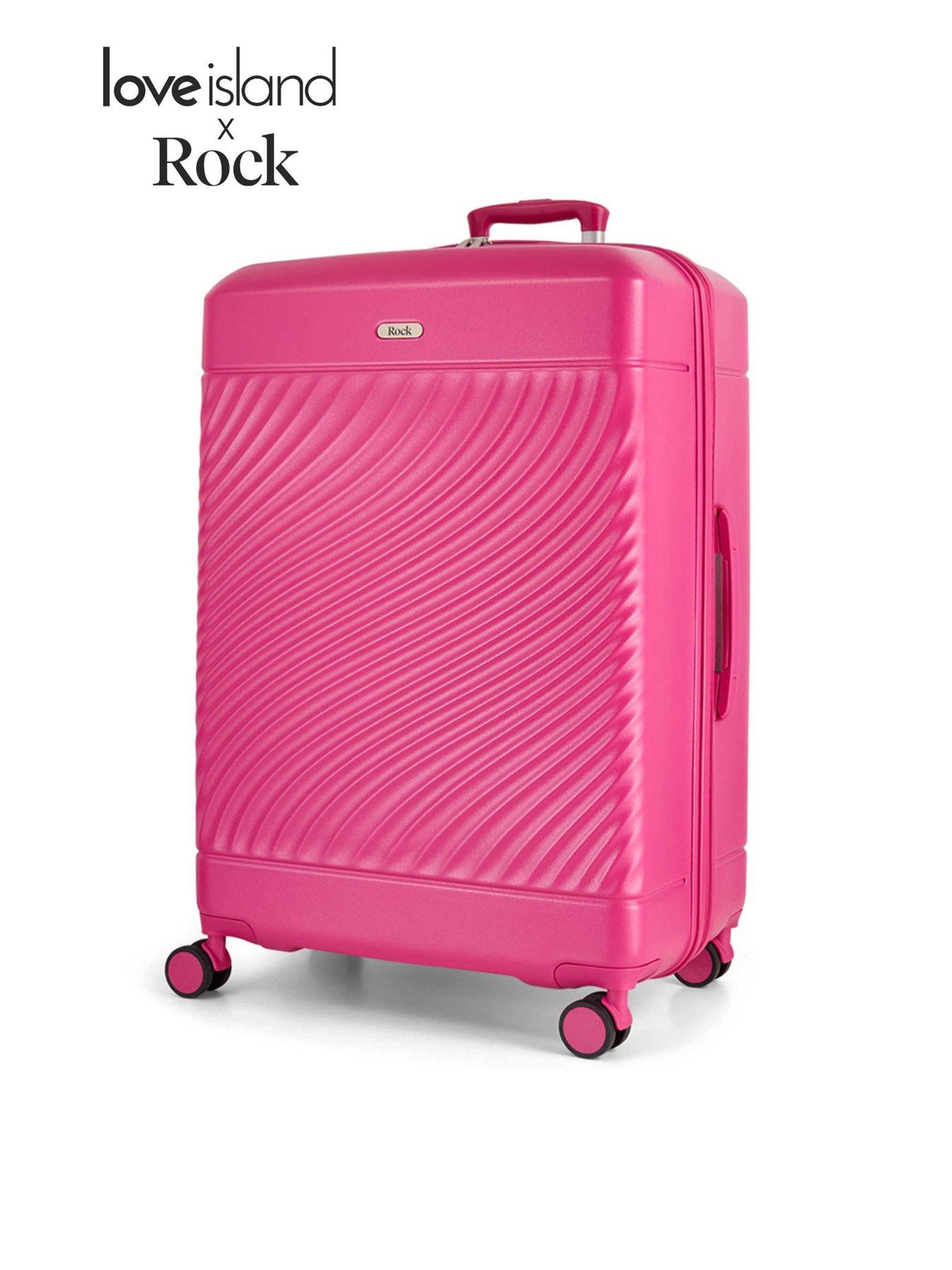 Rock Luggage Love Island Pink Large Suitcase