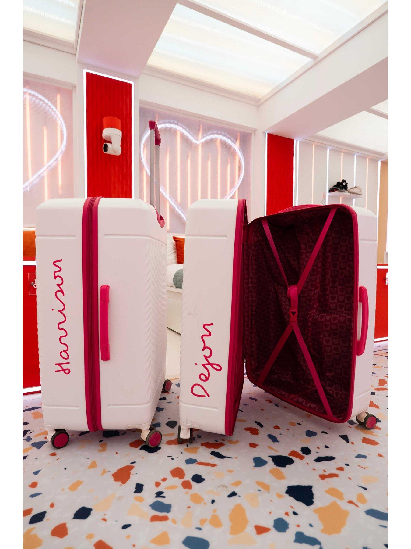 Rock Luggage Love Island White/Blue Large Suitcase Very