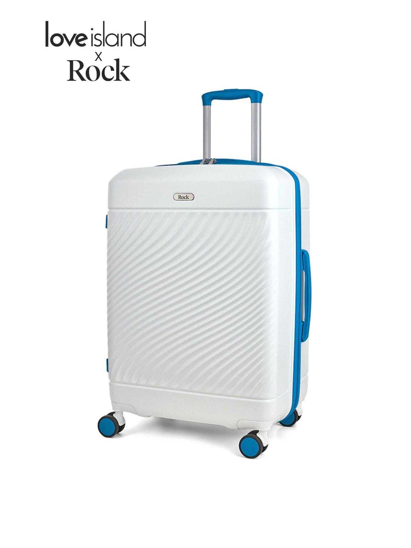 Rock Luggage Love Island White/Blue Medium Suitcase