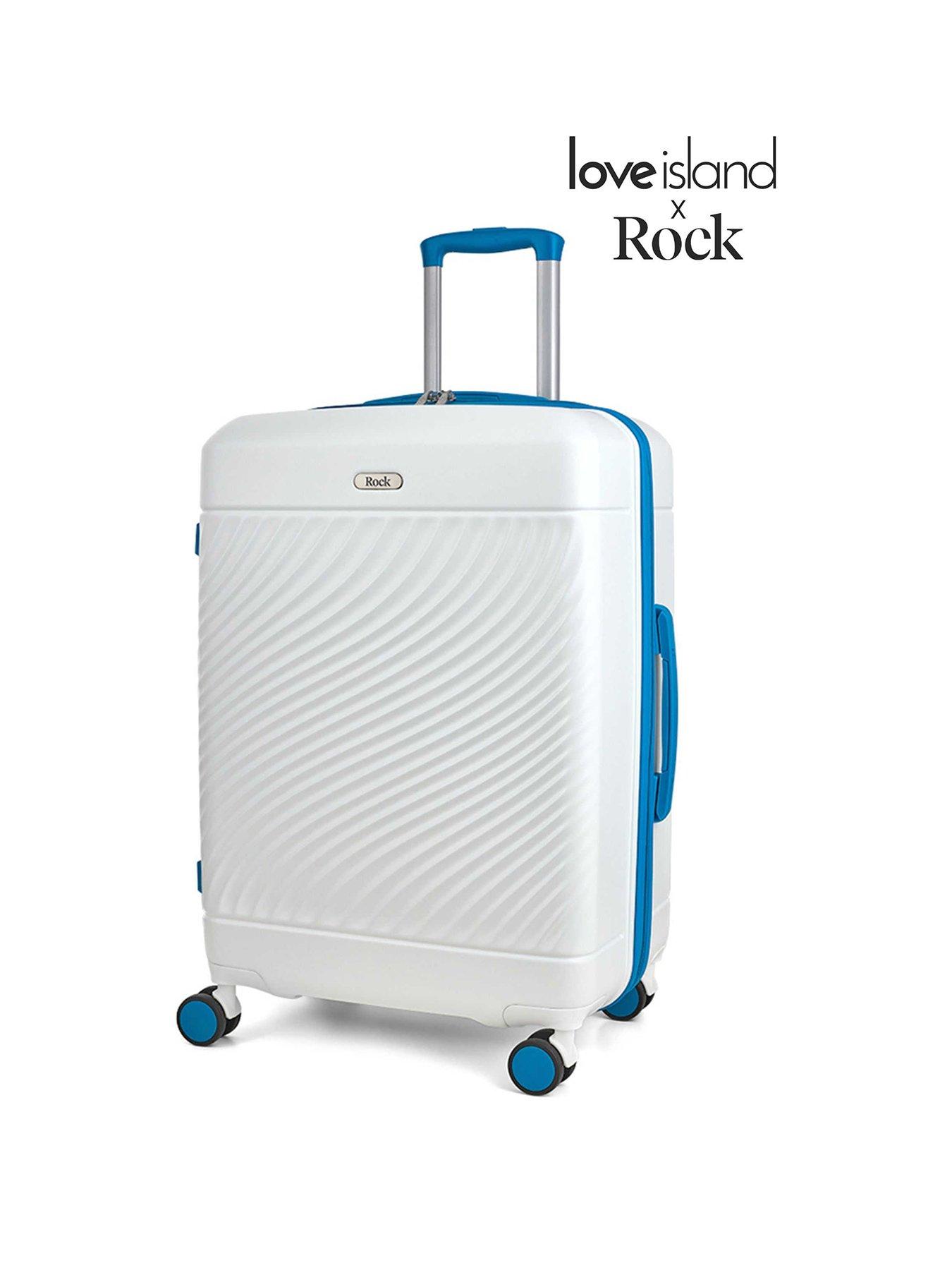 Rock Luggage Love Island White/Blue Medium Suitcase