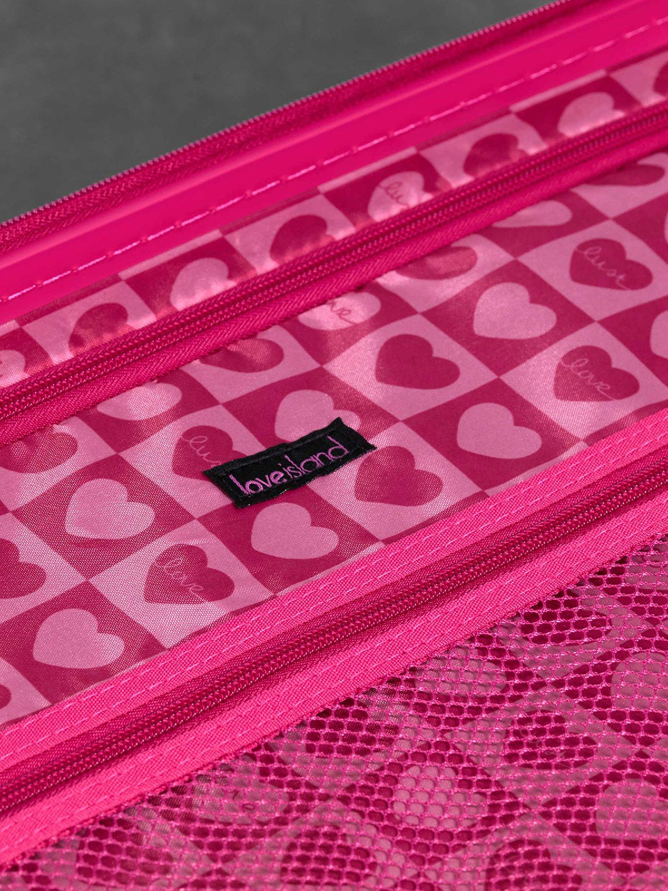 Image 5 of 6 of Rock Luggage Love Island White/Pink Cabin Suitcase