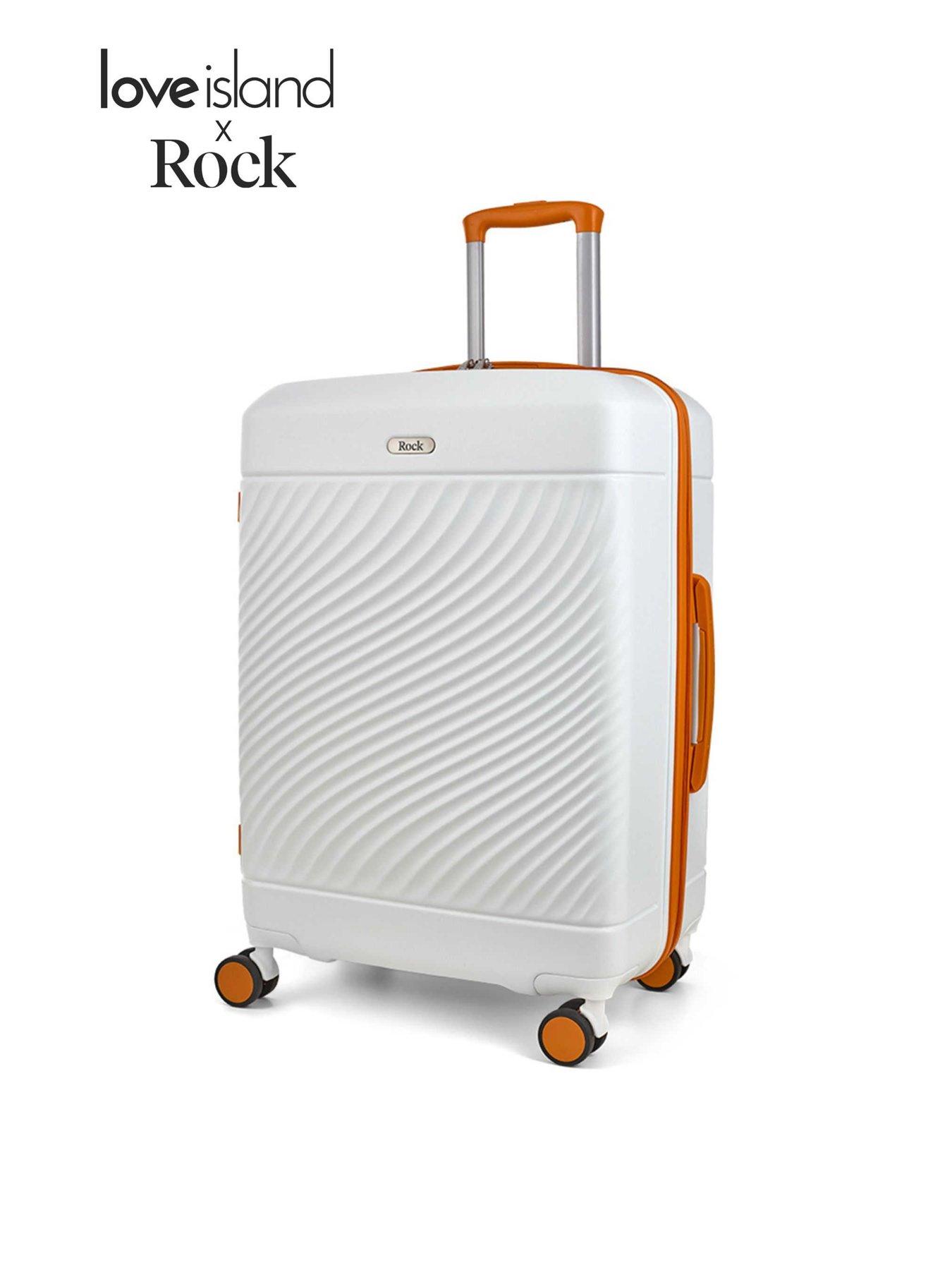 Rock Luggage Love Island White/Orange Medium Suitcase
