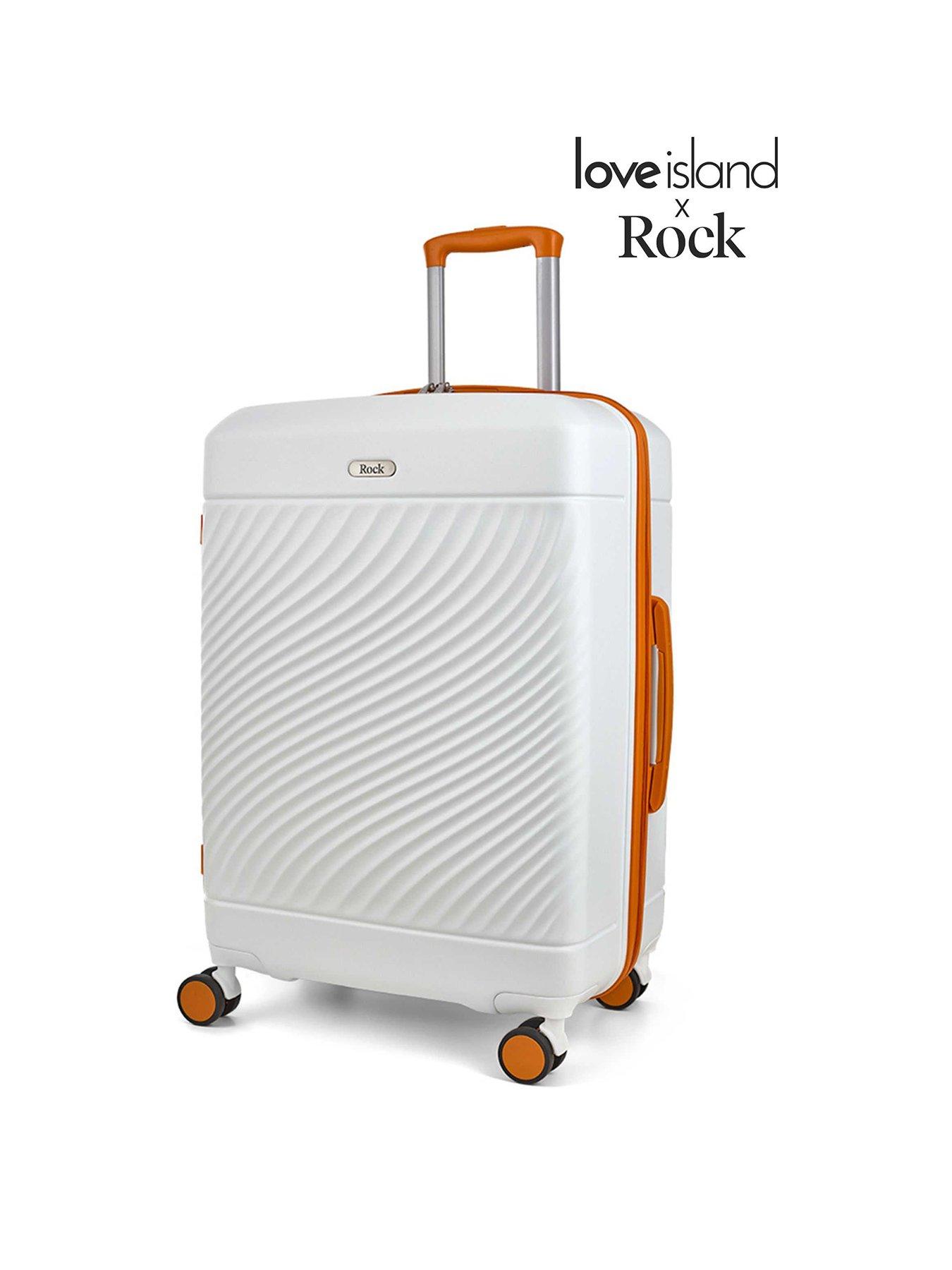 Rock Luggage Love Island White/Orange Medium Suitcase