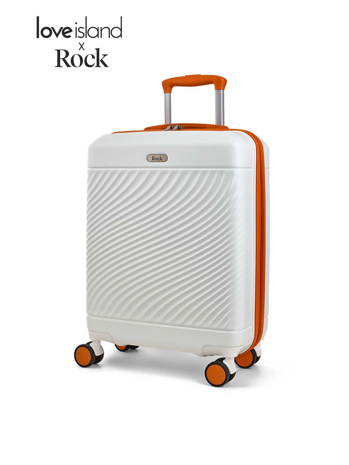 Rock Luggage Love Island White/Orange Cabin Suitcase