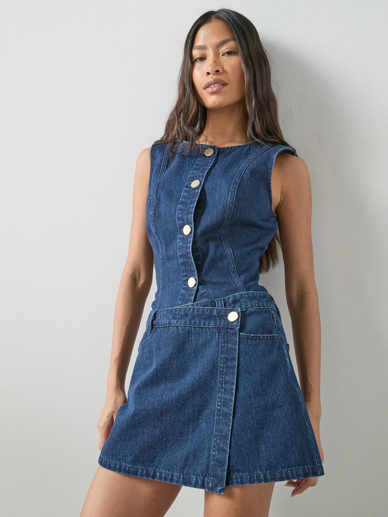Image 5 of 7 of The Very Collection Denim Co-Ord Skort - Dark Wash