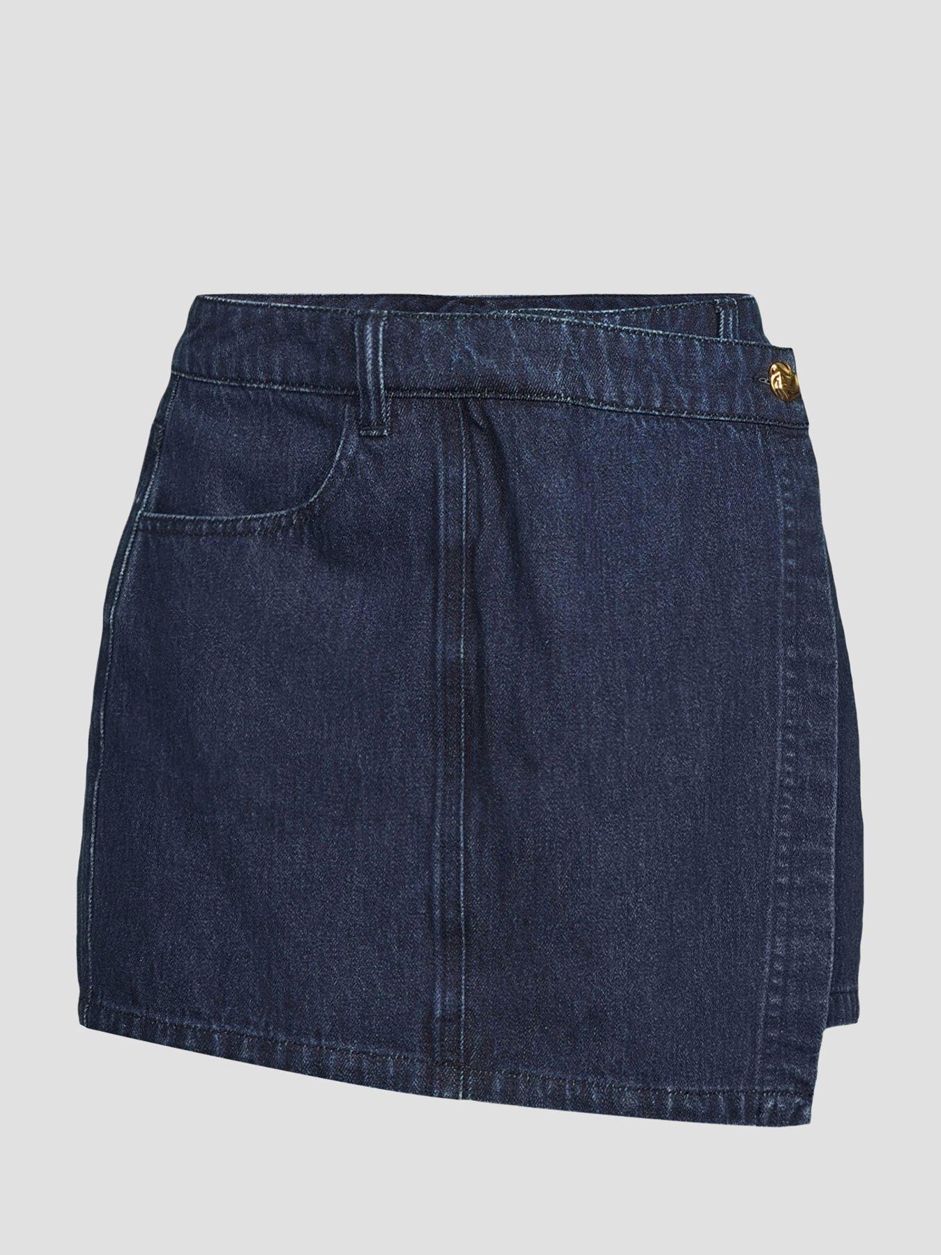 Image 7 of 7 of The Very Collection Denim Co-Ord Skort - Dark Wash