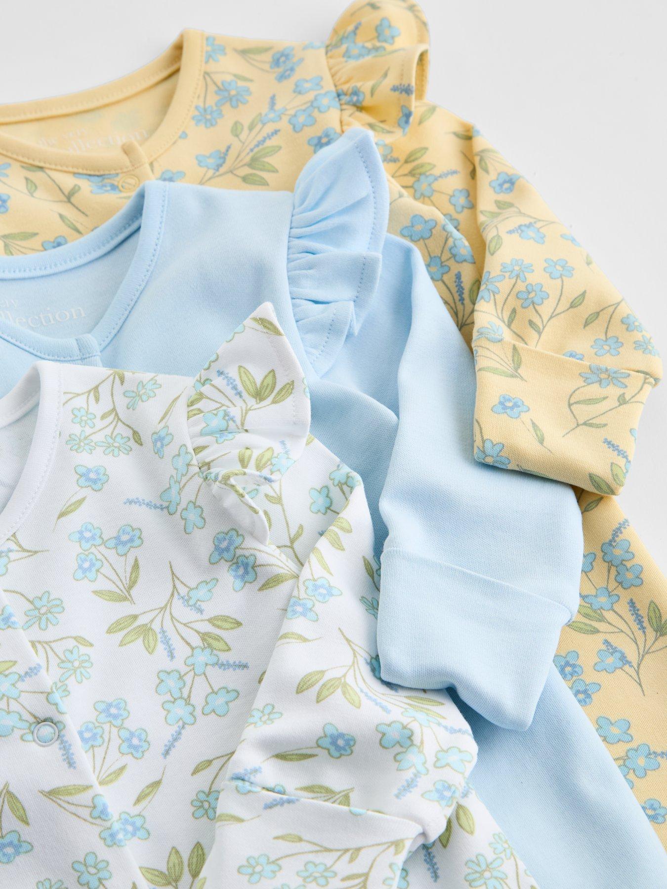 Image 5 of 5 of The Very Collection 3 Pack Vintage Floral Sleepsuits