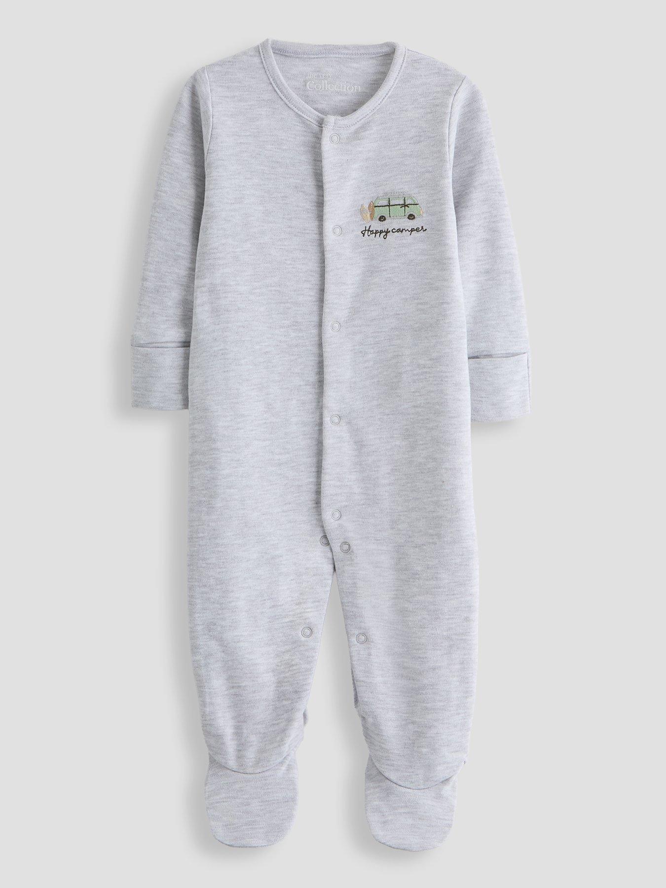 Image 3 of 5 of The Very Collection Baby 3 Pack Happy Camper Sleepsuit