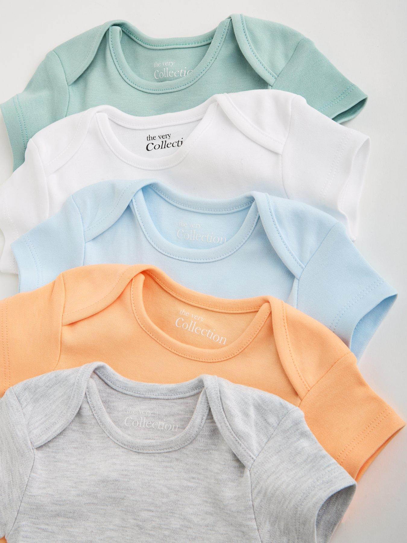 Image 5 of 5 of The Very Collection 5 Pack Boys Core Short Sleeve Bodysuits