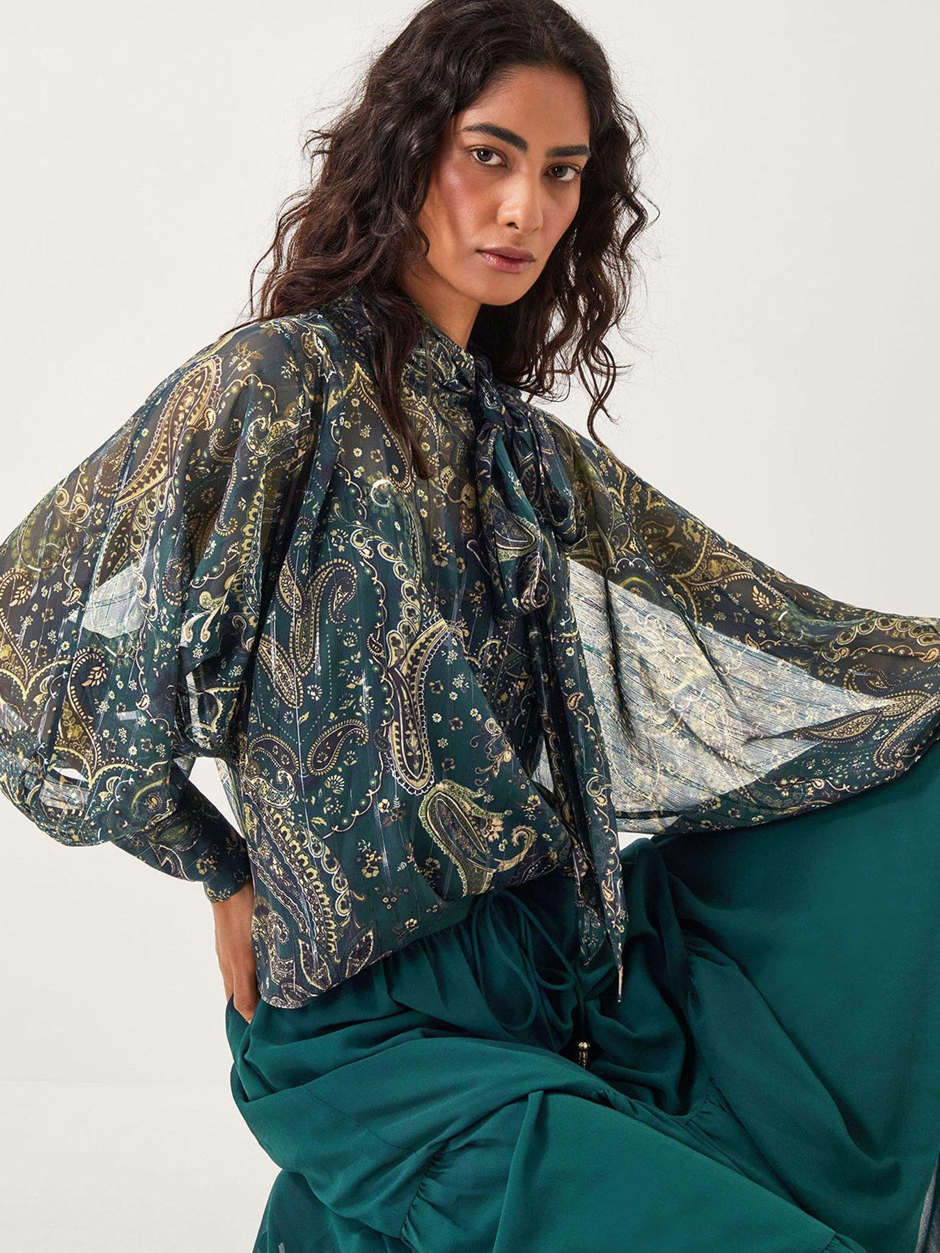Monsoon Marianna Printed Blouse - Green