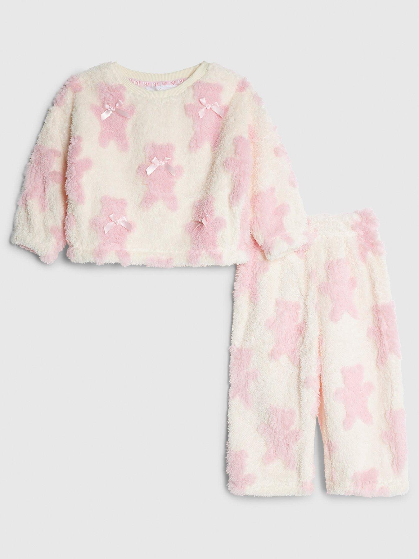 River Island Mini Mini Girls Bow Teddy Bear Cosy Set - Cream