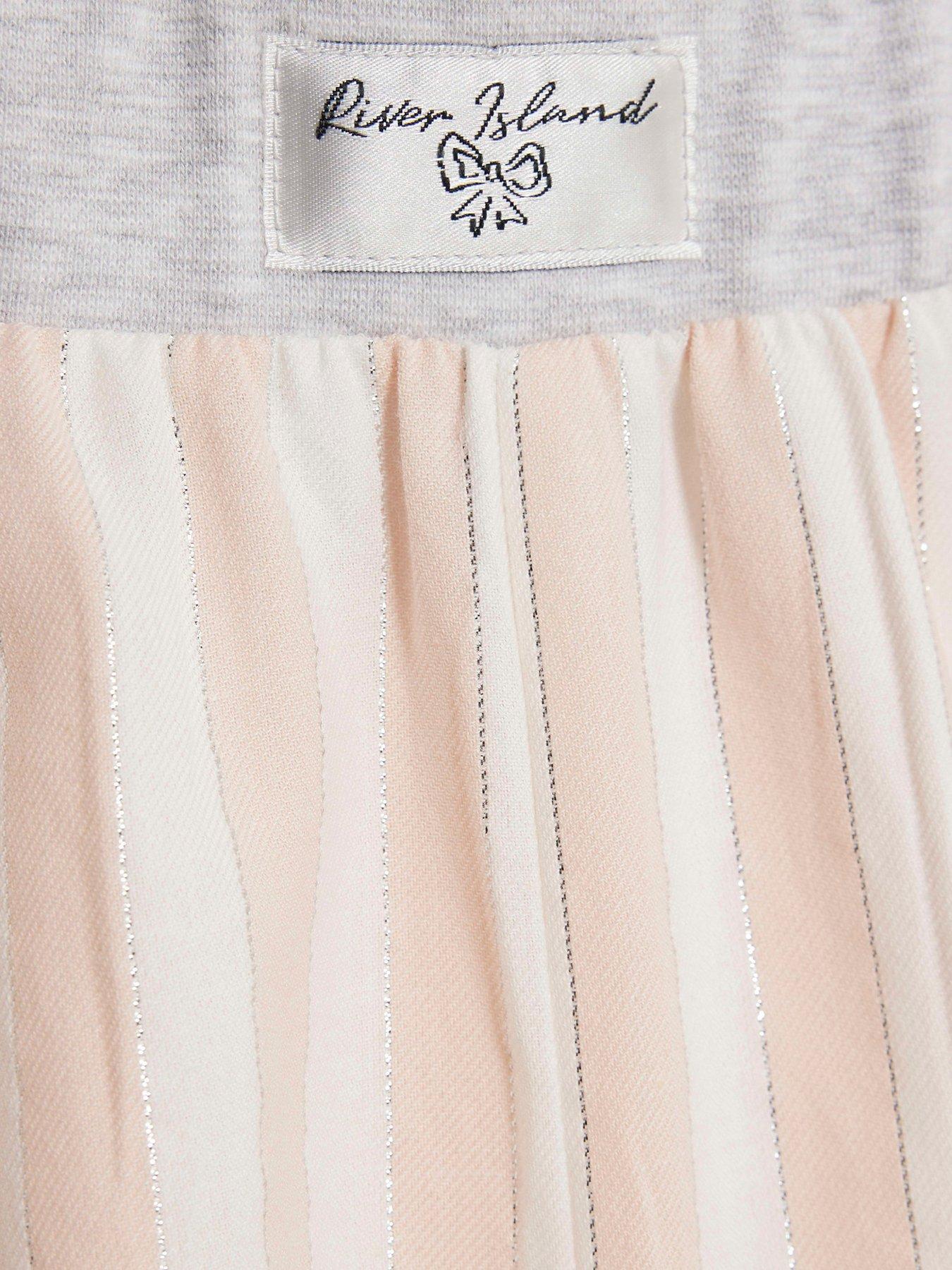 Image 4 of 4 of River Island Older Girls Cherry Short Pyjamas Set - Grey