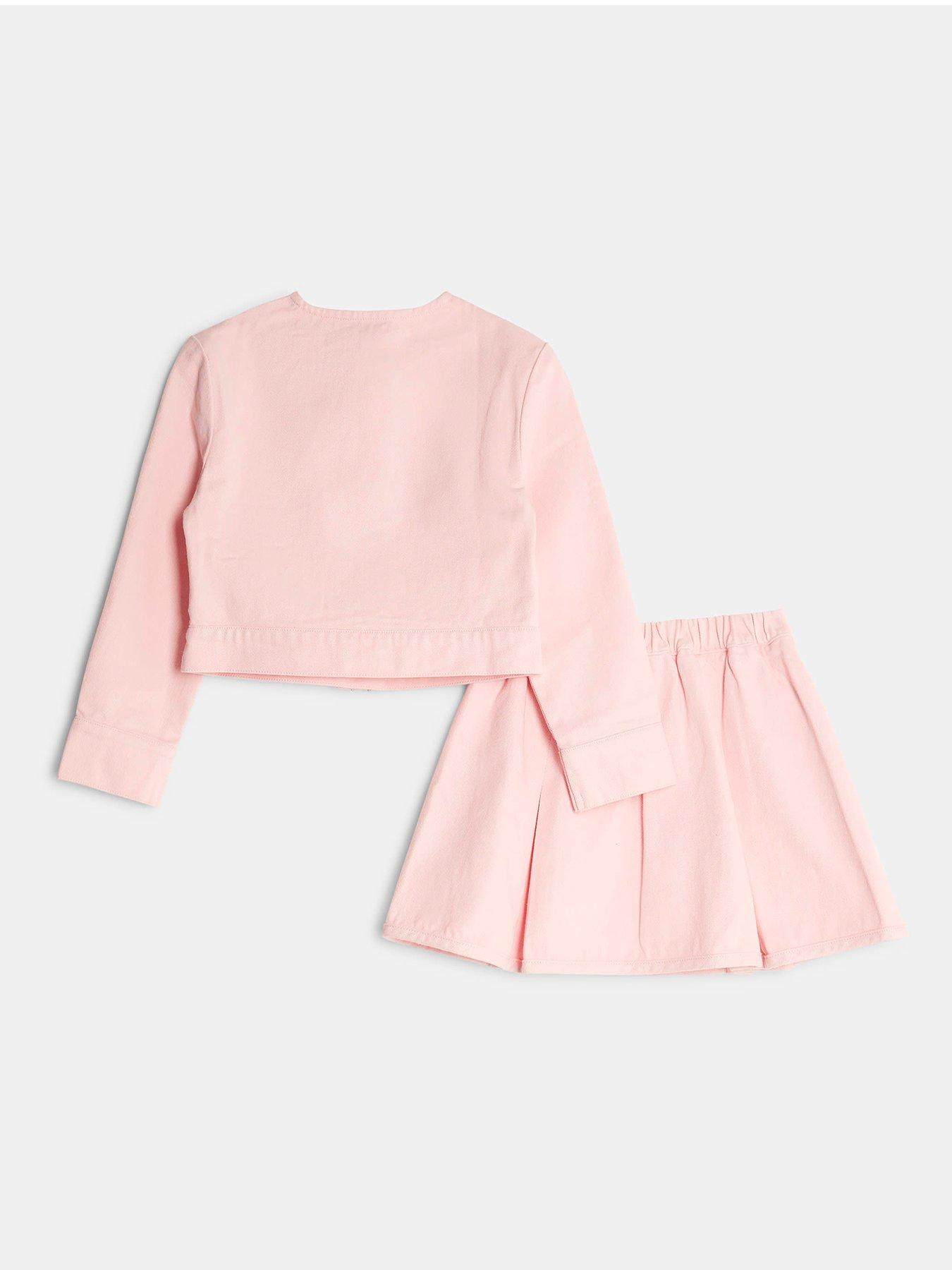 A DEE - Riri Bow-tique Chic Bow Skirt Set With Broderie Anglaise - Pink main image 1