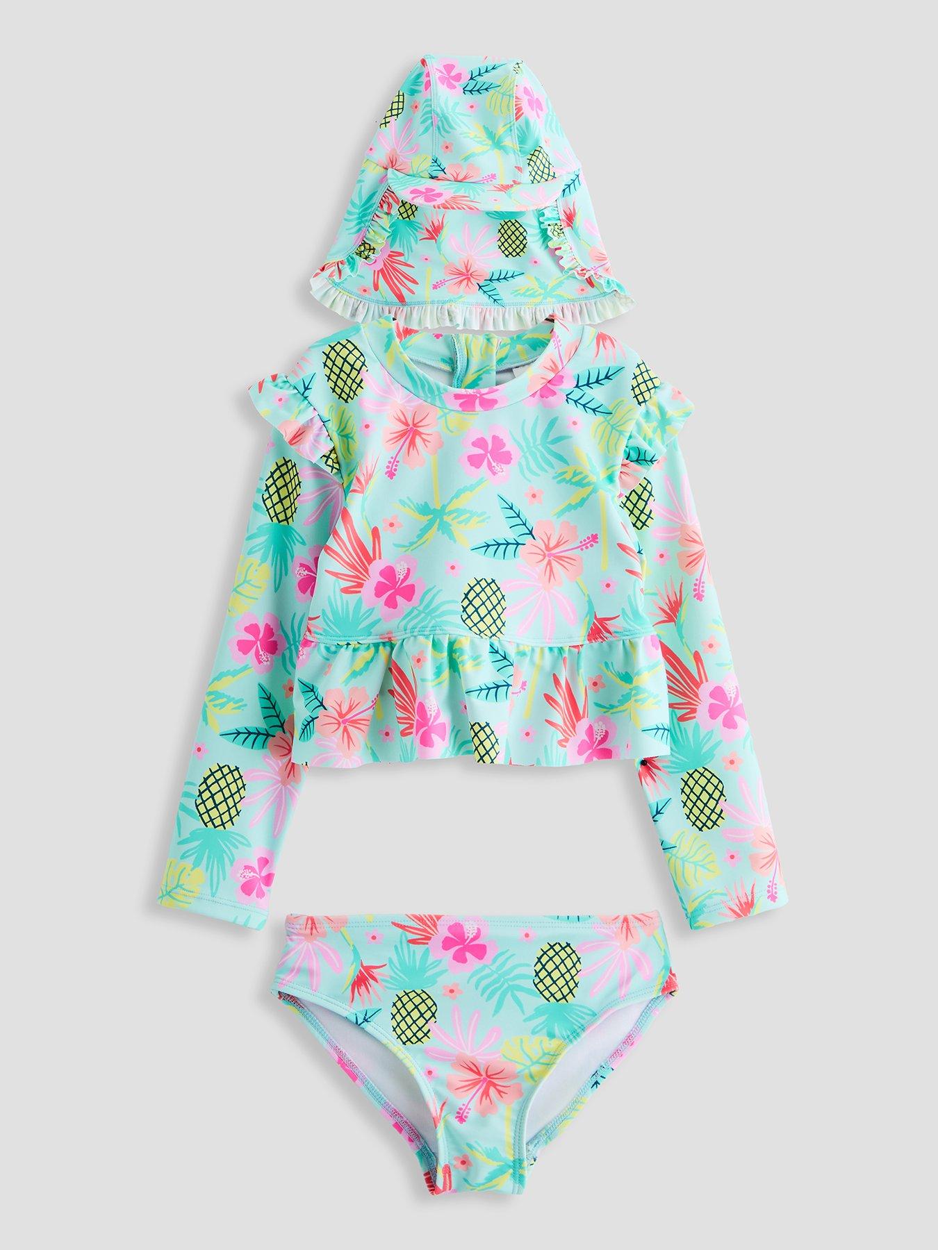 The Very Collection Girls Tropical 2 Pc Frill Sunsafe