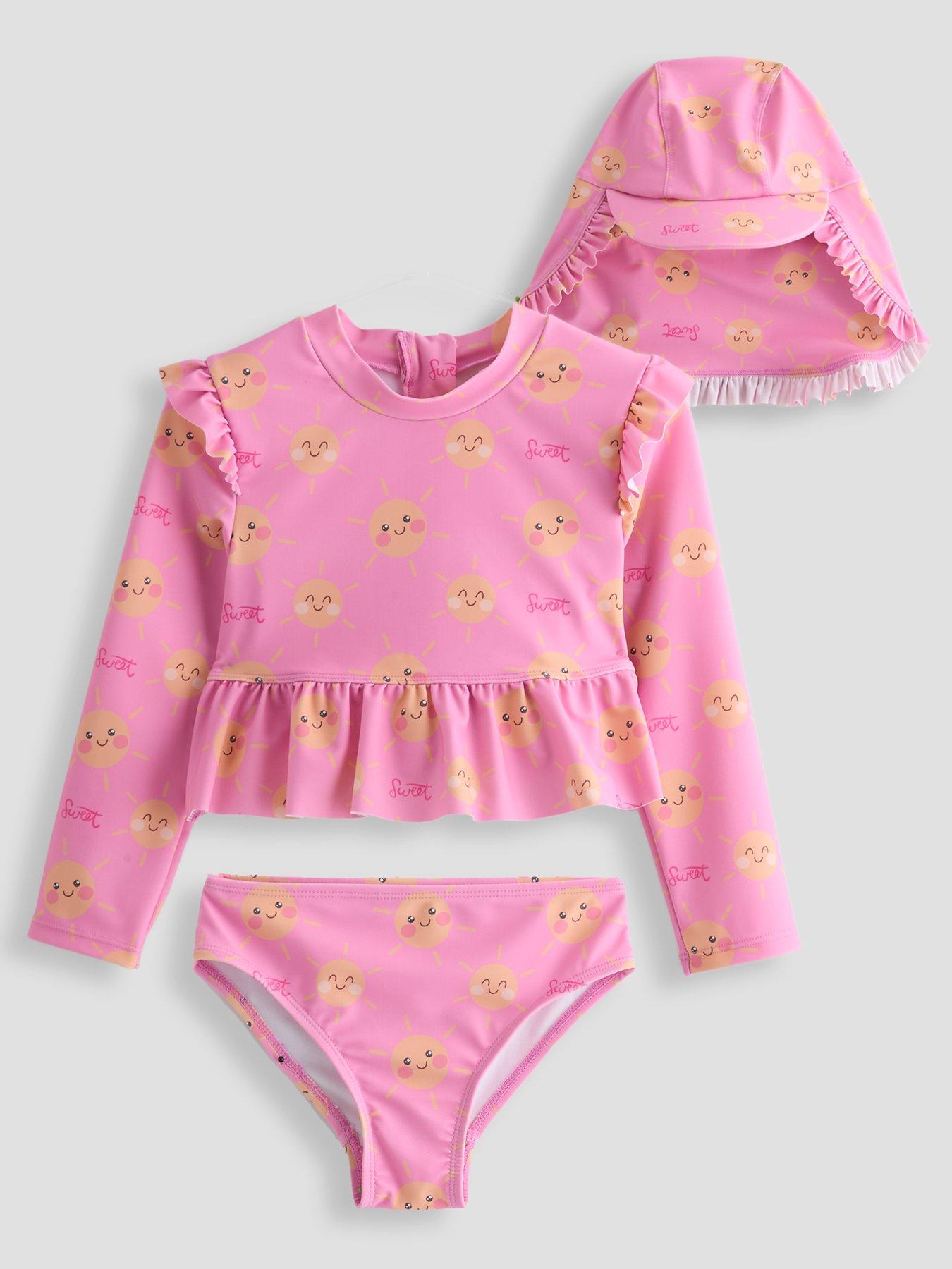 Image 1 of 5 of The Very Collection Sunny Swimsuit Set - Neon Pink