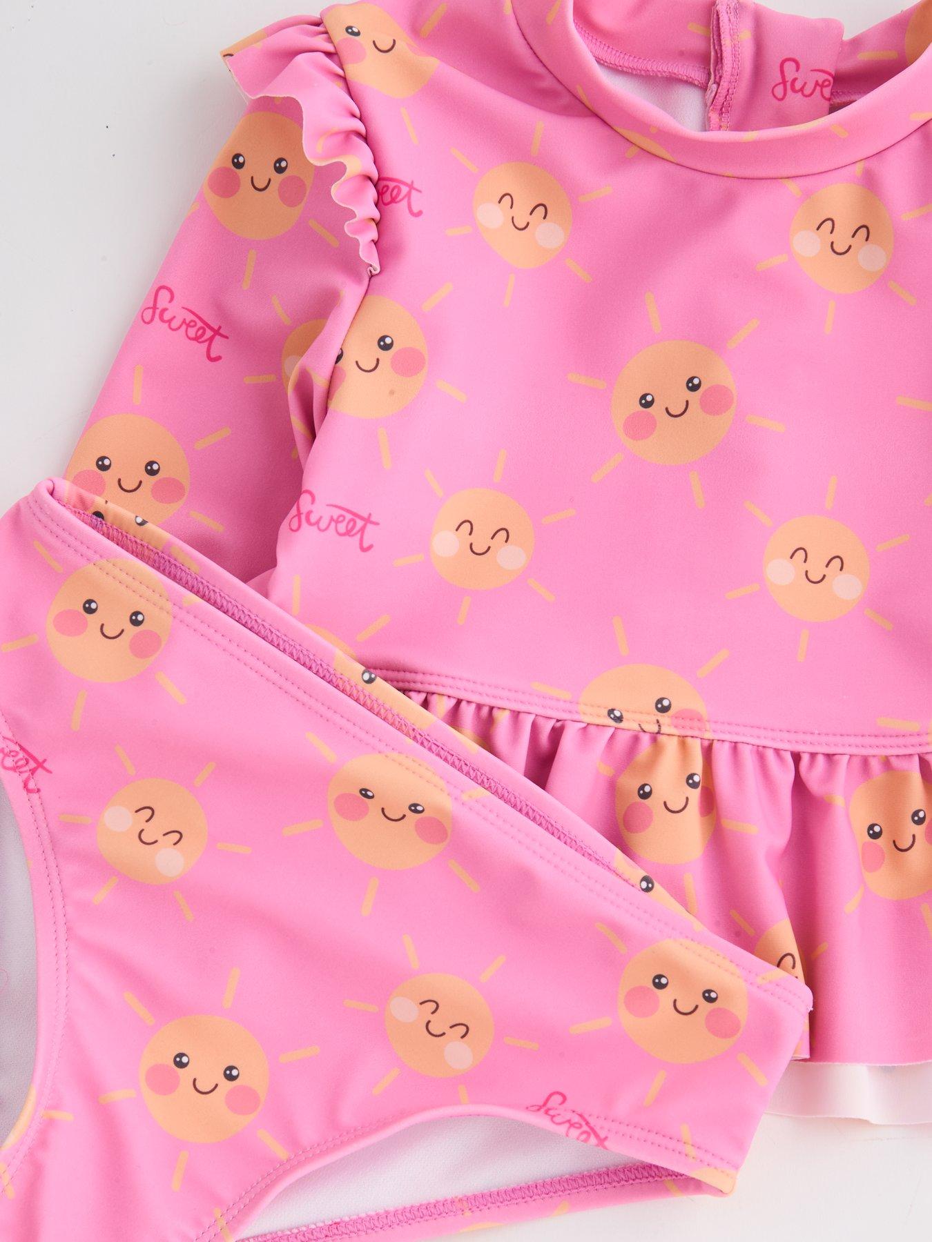 Image 3 of 5 of The Very Collection Sunny Swimsuit Set - Neon Pink