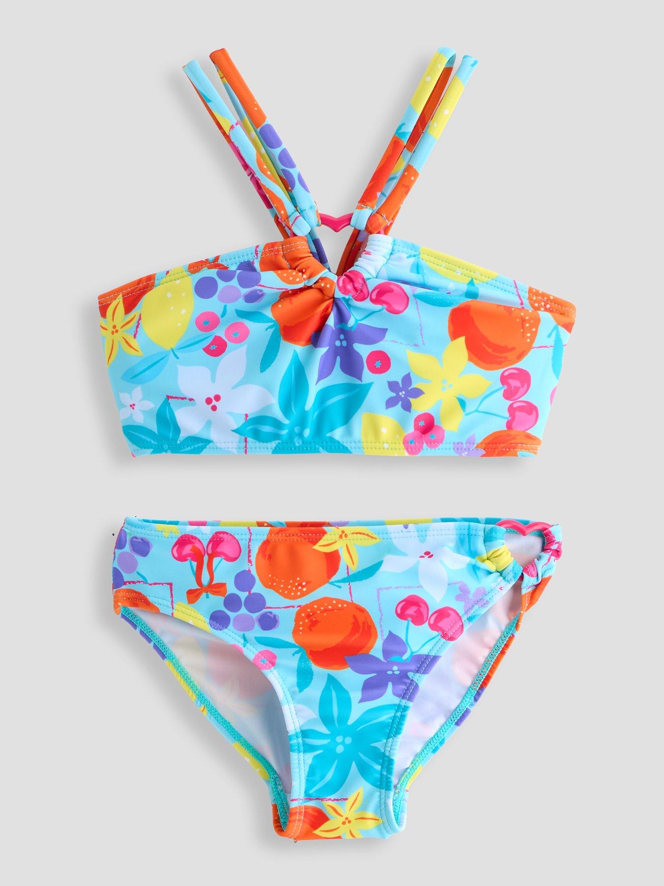 Image 1 of 5 of The Very Collection Floral Heart Clasp Bikini - Green