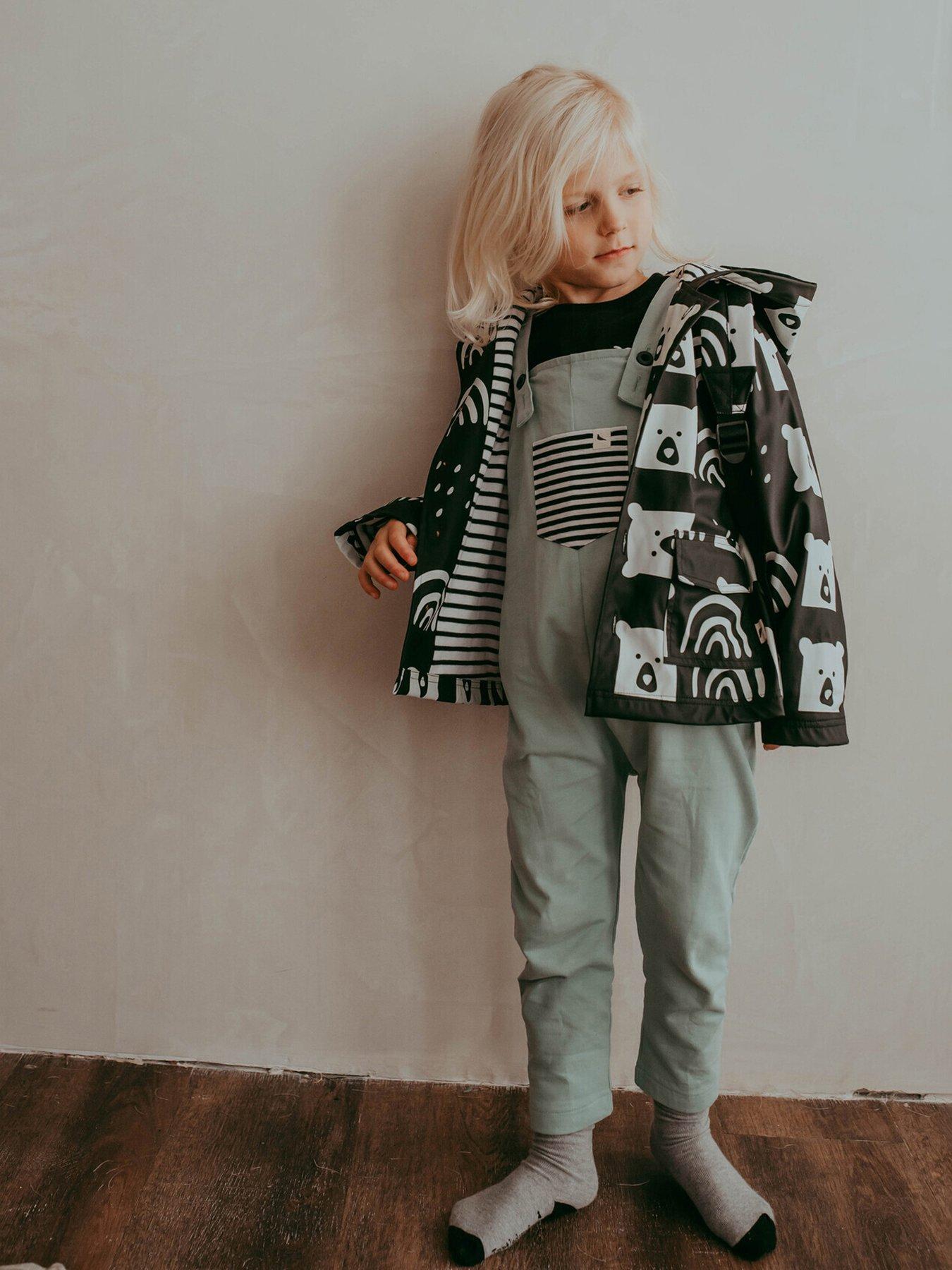 Turtledove London Kids Rainbear Print Hooded Raincoat - Black