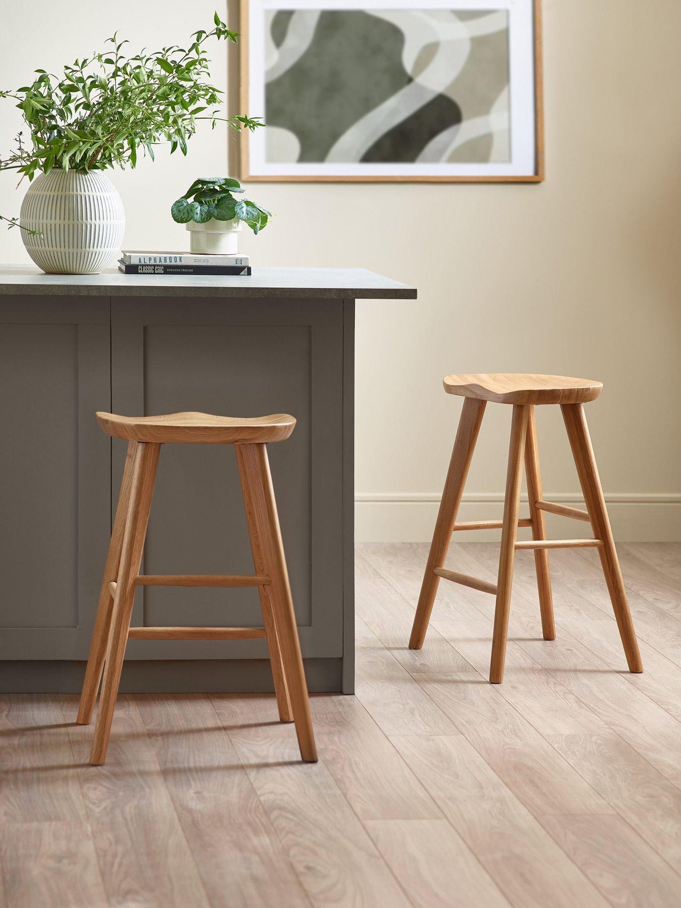 Image 1 of 6 of Julian Bowen Mulu Solid Oak Bar Stool