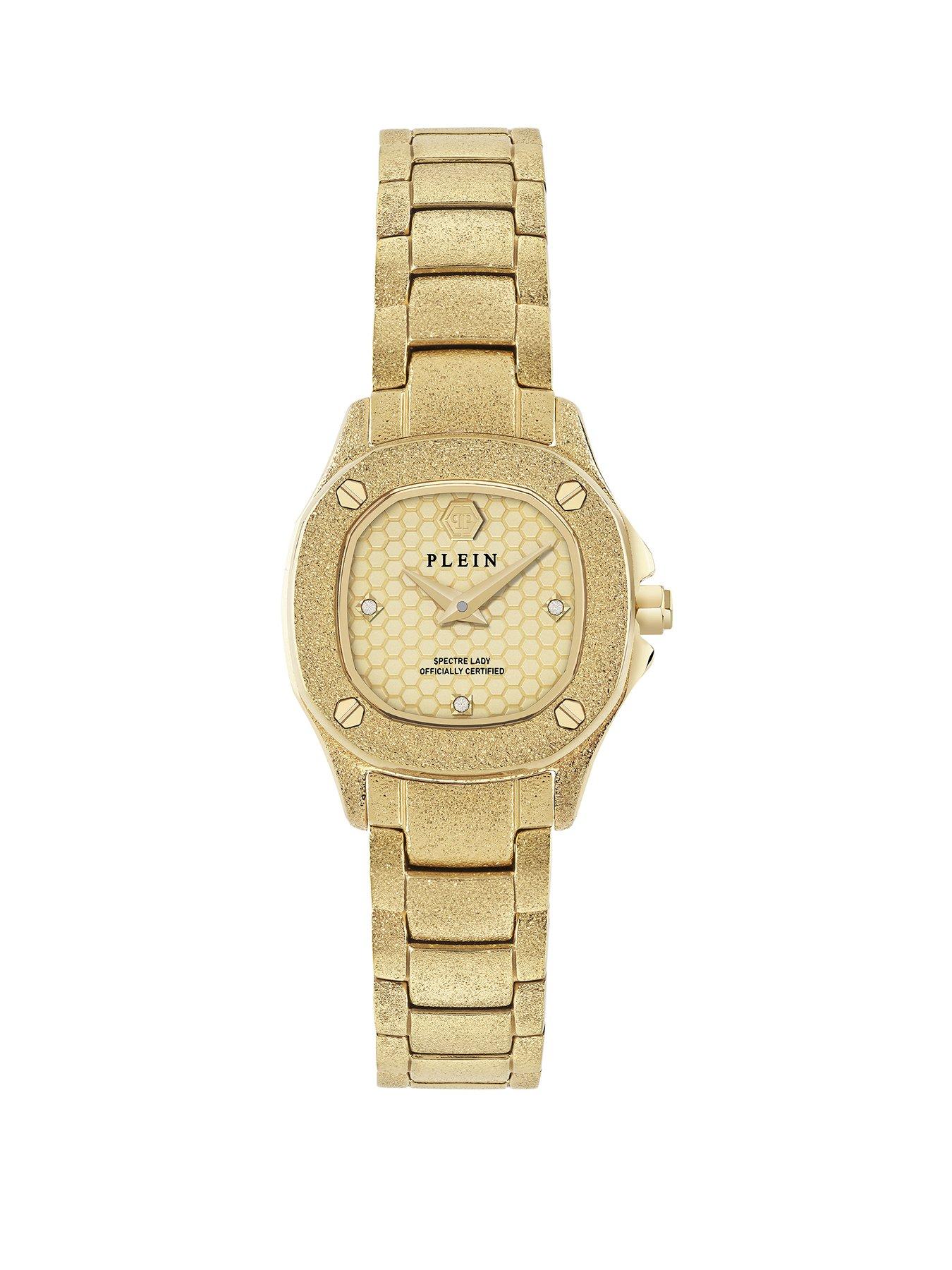 Philipp Plein The Spectre Lady Mini IPYG Case Gold Dial, Crystal IPYG Watch