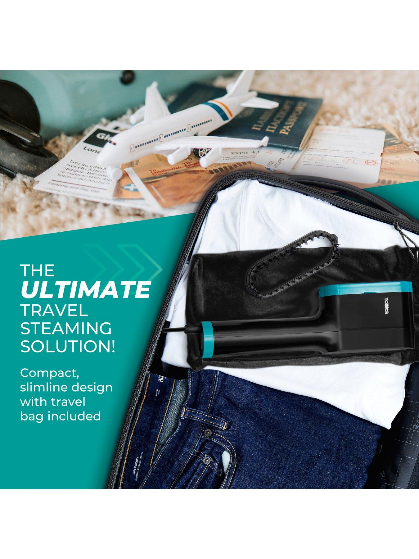 Image 3 of 7 of Tower T22038TL Ceraglide Handheld Garment Steamer - Black &amp; Teal