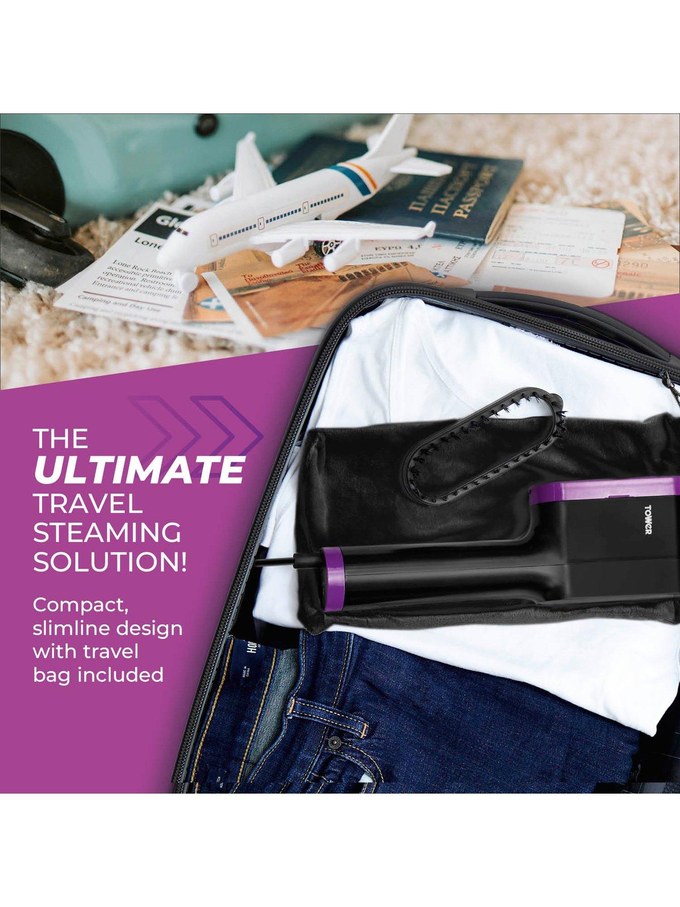 Image 3 of 7 of Tower T22038LIL Ceraglide Handheld Garment Steamer - Black &amp; Lilac