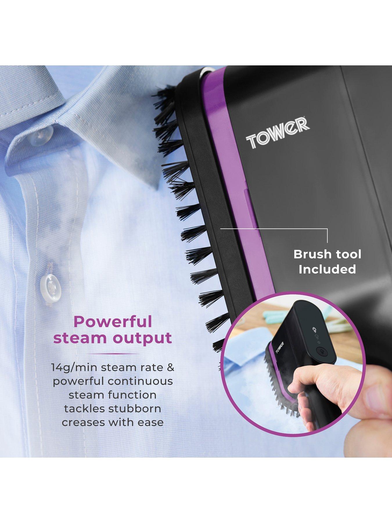 Image 4 of 7 of Tower T22038LIL Ceraglide Handheld Garment Steamer - Black &amp; Lilac