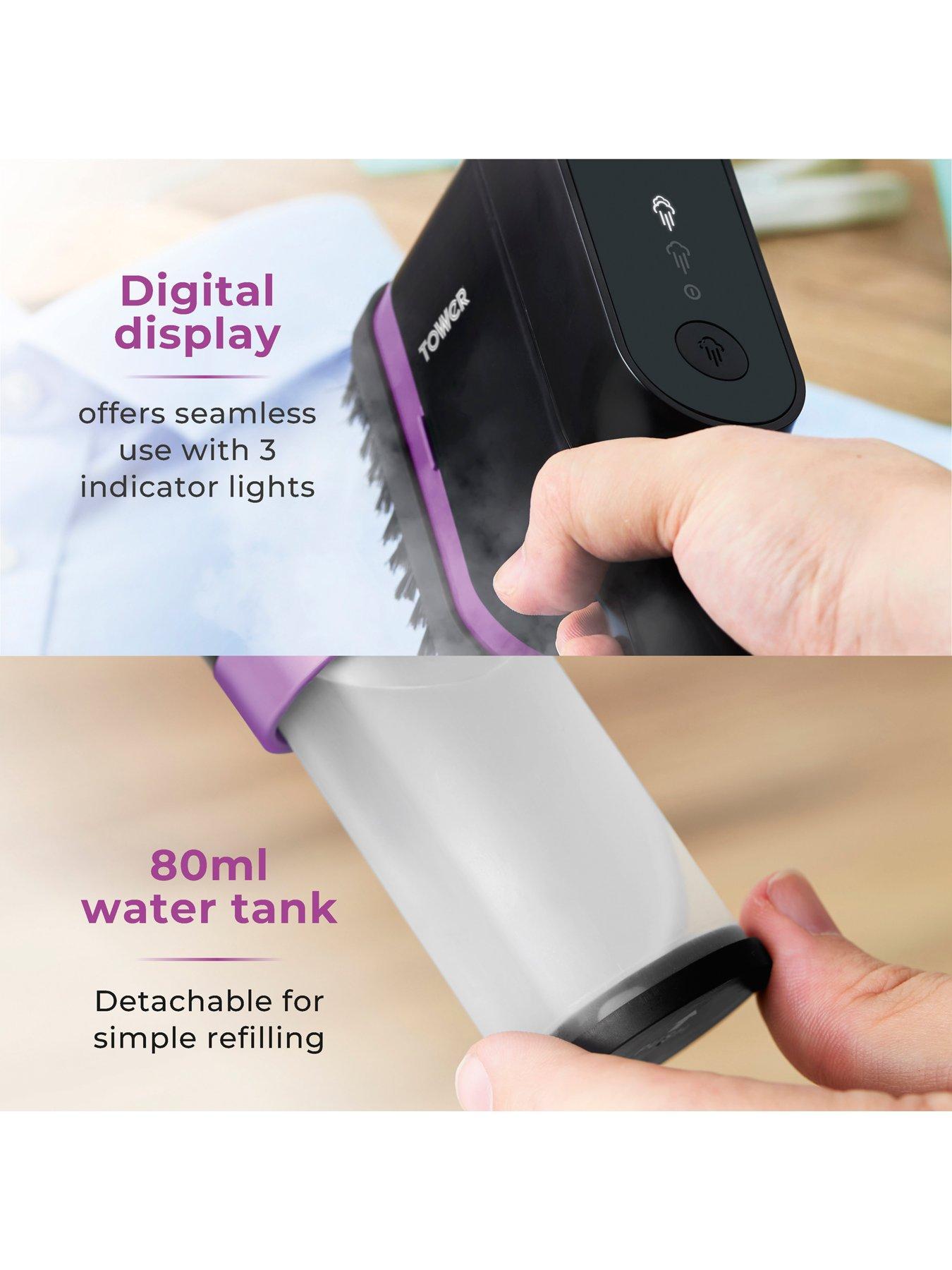 Image 7 of 7 of Tower T22038LIL Ceraglide Handheld Garment Steamer - Black &amp; Lilac