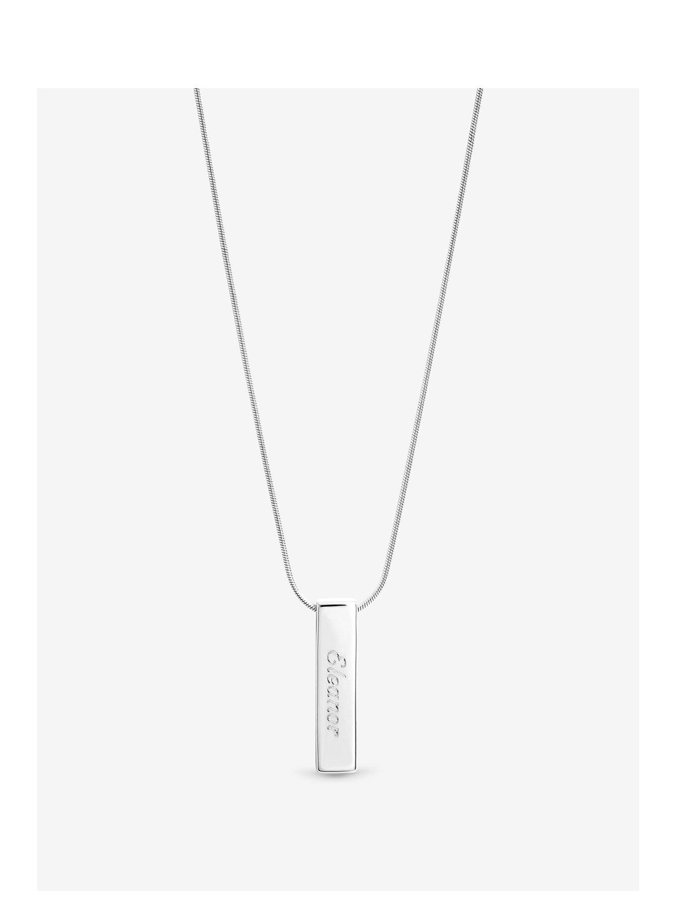 Simply Silver Sterling Silver 925 Polished Bar Pendant