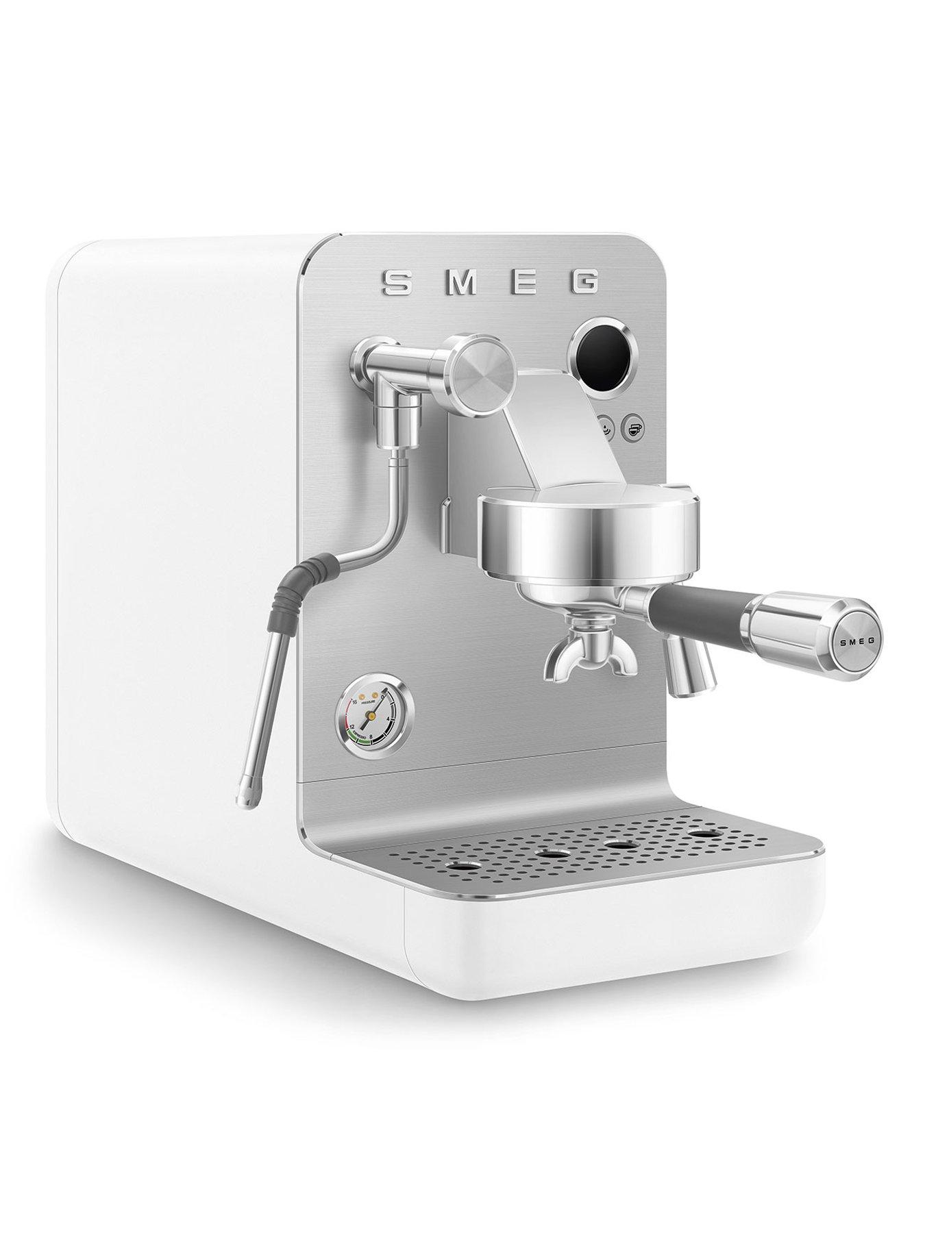 Smeg EMC02WHMUK Mini Pro Espresso Coffee Machine - White | Very