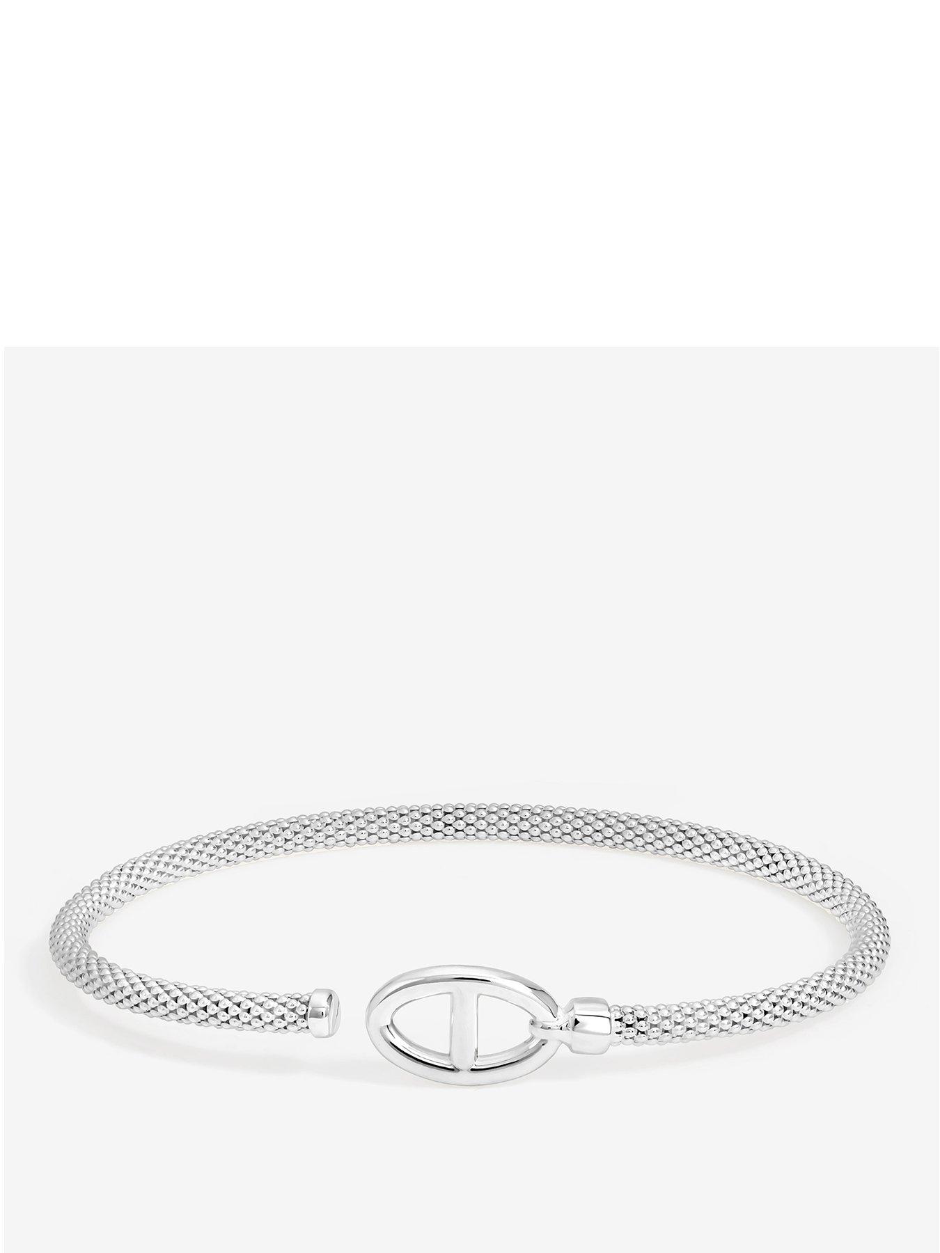 Simply Silver Sterling Silver 925 Premium Polished Marine Link Cuff