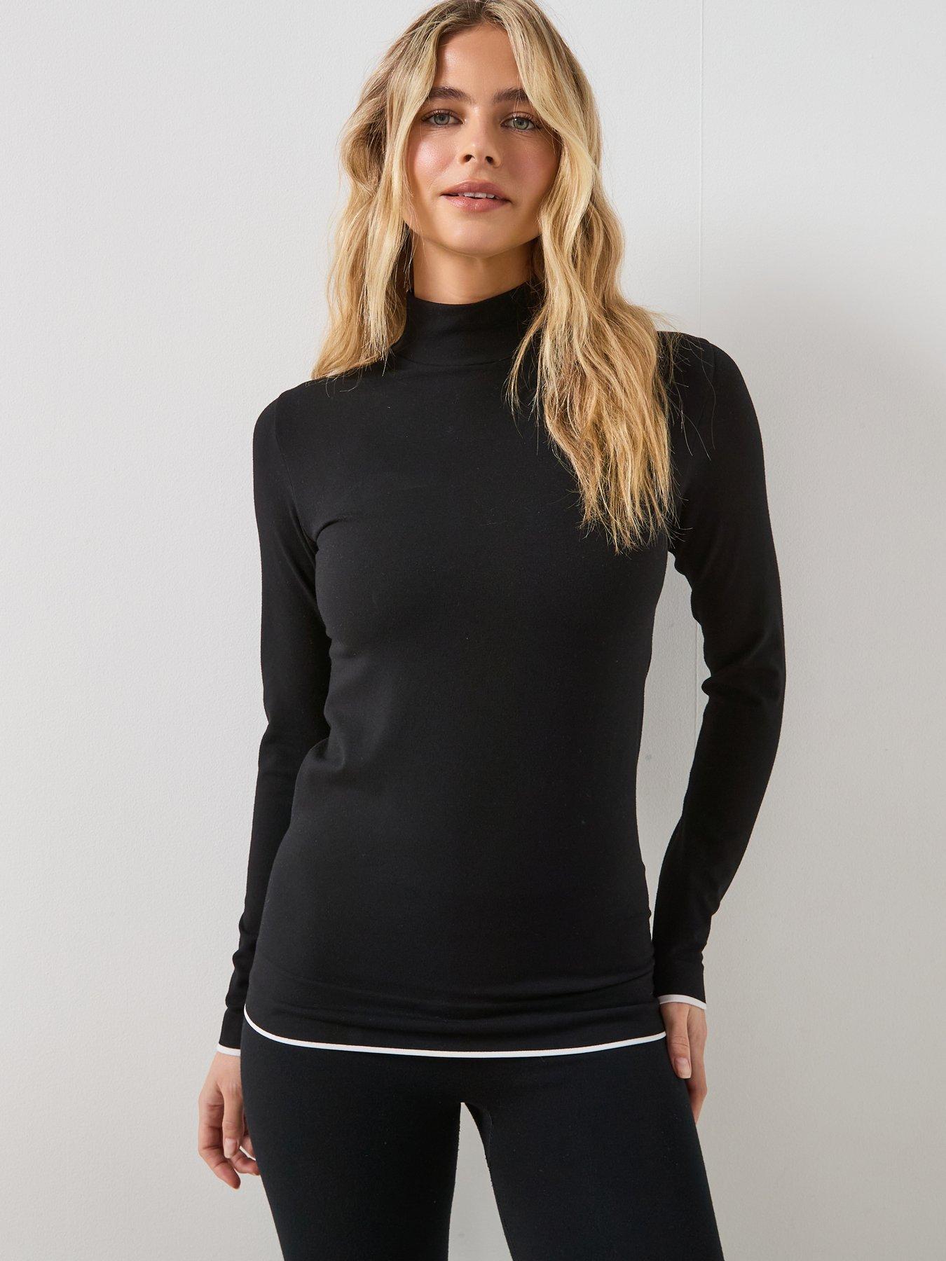 Sweaty Betty Modal High Neck Base Layer Top - Black