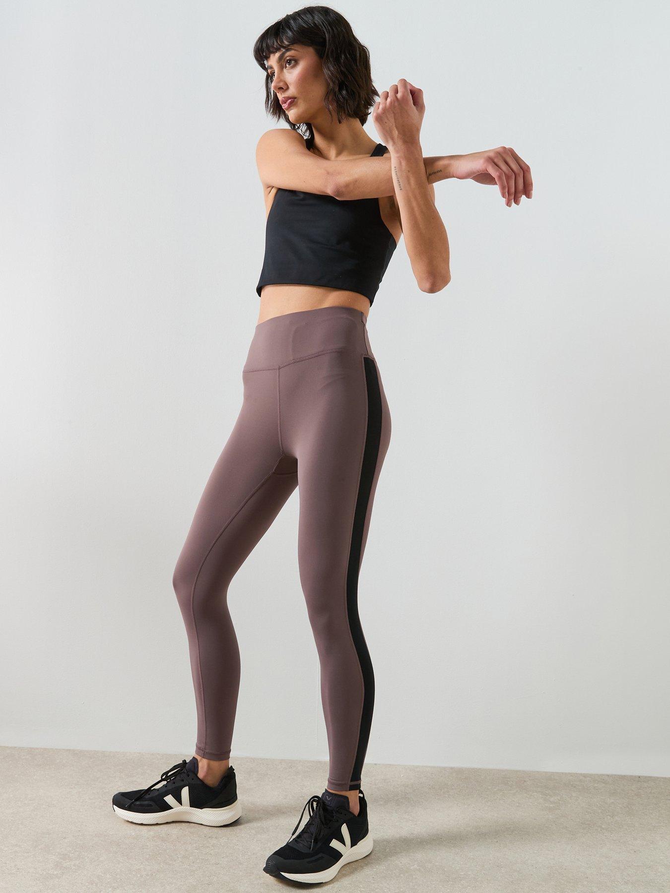 Image 6 of 6 of Sweaty Betty All Day 7/8 Side Stripe Legging - Brown