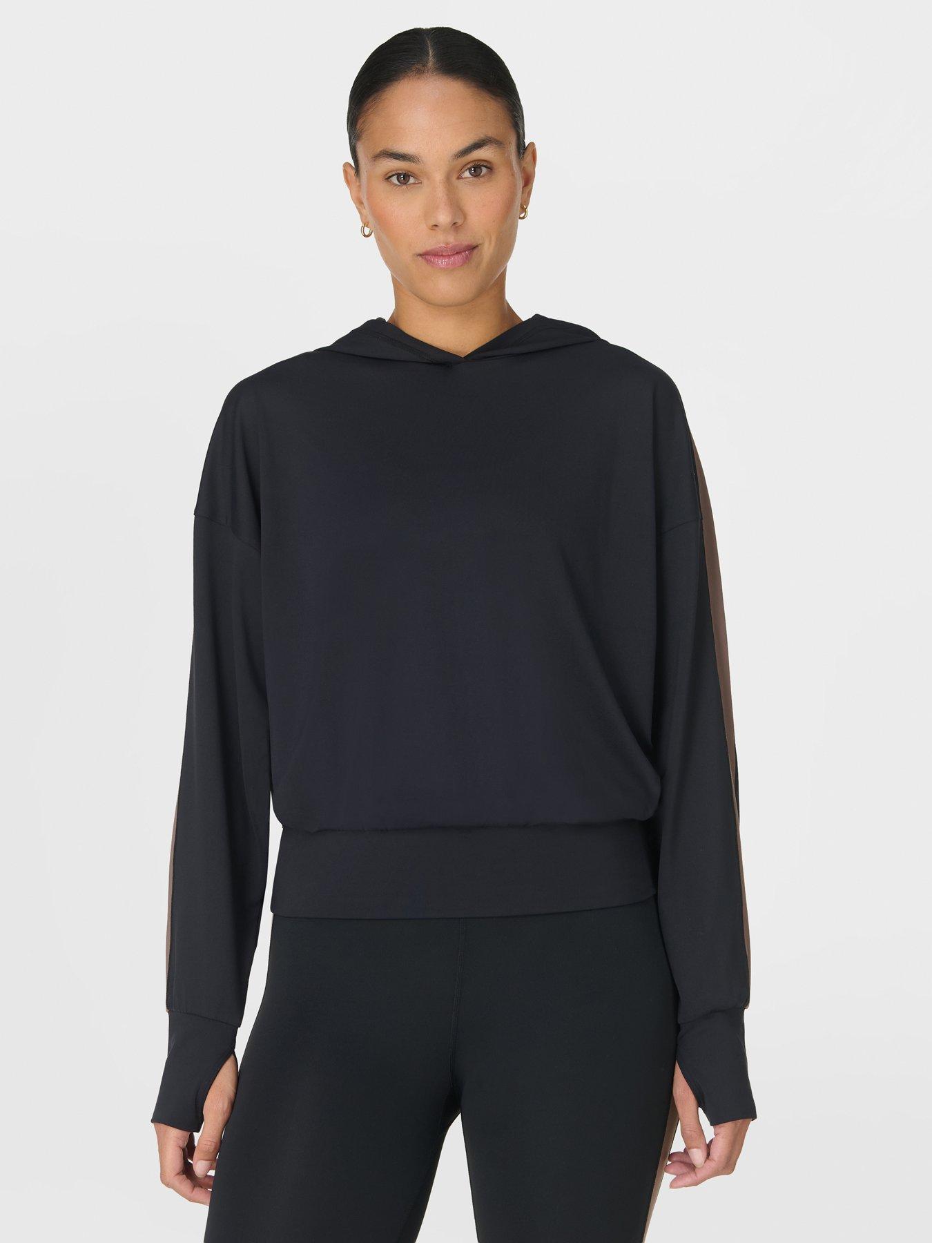 Sweaty Betty All Day Side Stripe Hoodie - Black