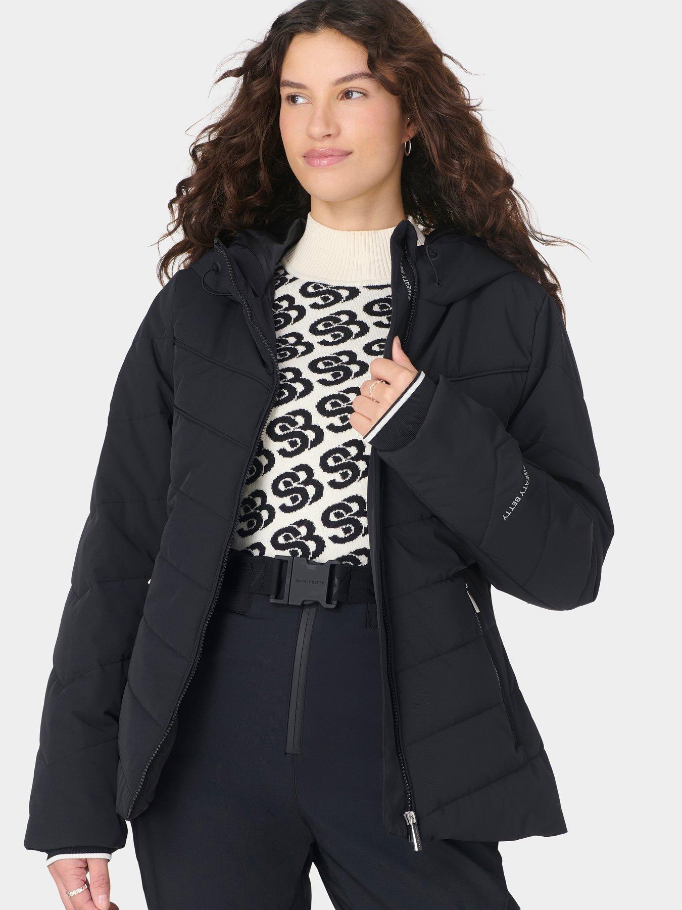 Sweaty Betty Exploration Water Resistant Chevron Ski Jacket - Black