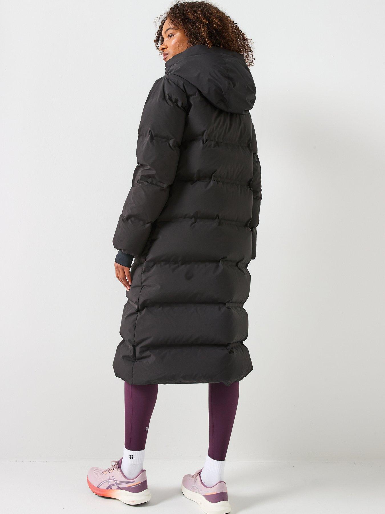 Image 2 of 5 of Sweaty Betty Womens Nimbus Longline Waterproof Puffer - Black