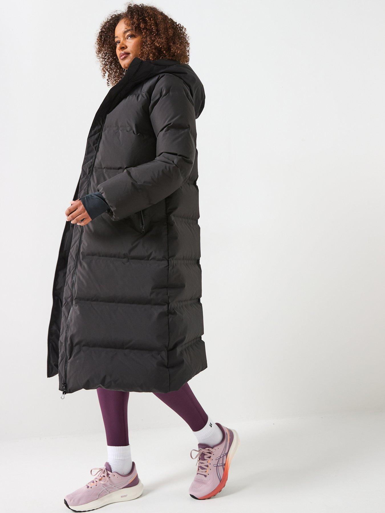 Image 3 of 5 of Sweaty Betty Womens Nimbus Longline Waterproof Puffer - Black