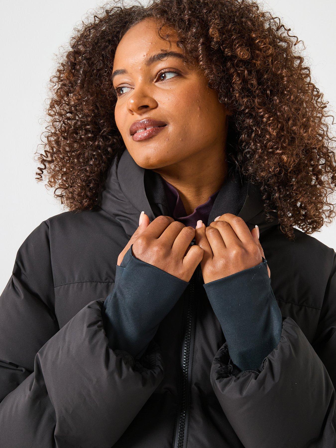 Image 5 of 5 of Sweaty Betty Womens Nimbus Longline Waterproof Puffer - Black