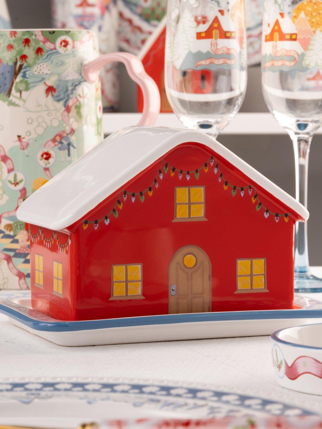 Cath Kidston Ck Xmas House Butter Dish