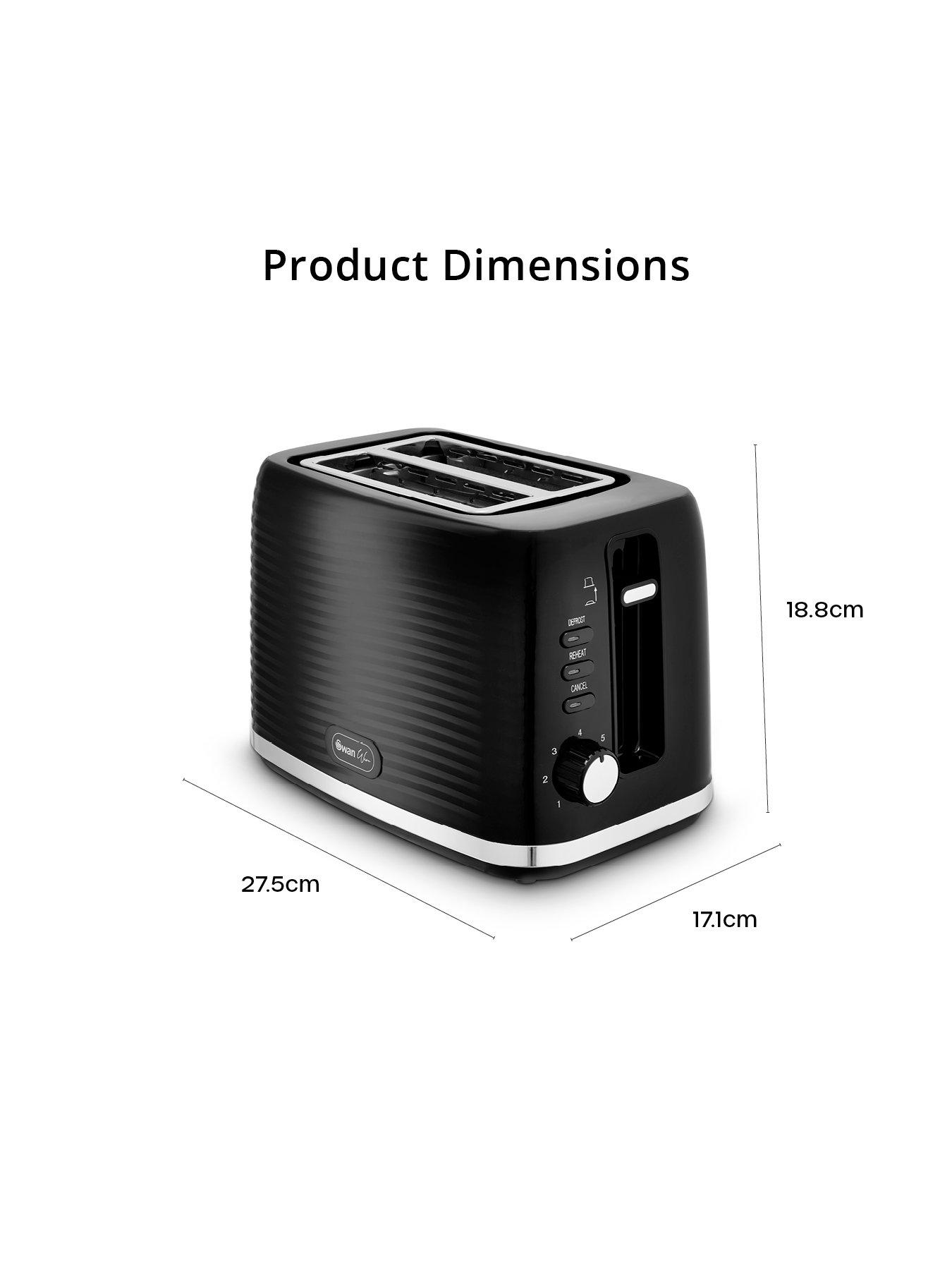 Swan ST19034BLK Wave 2 Slice Toaster - Black | Very