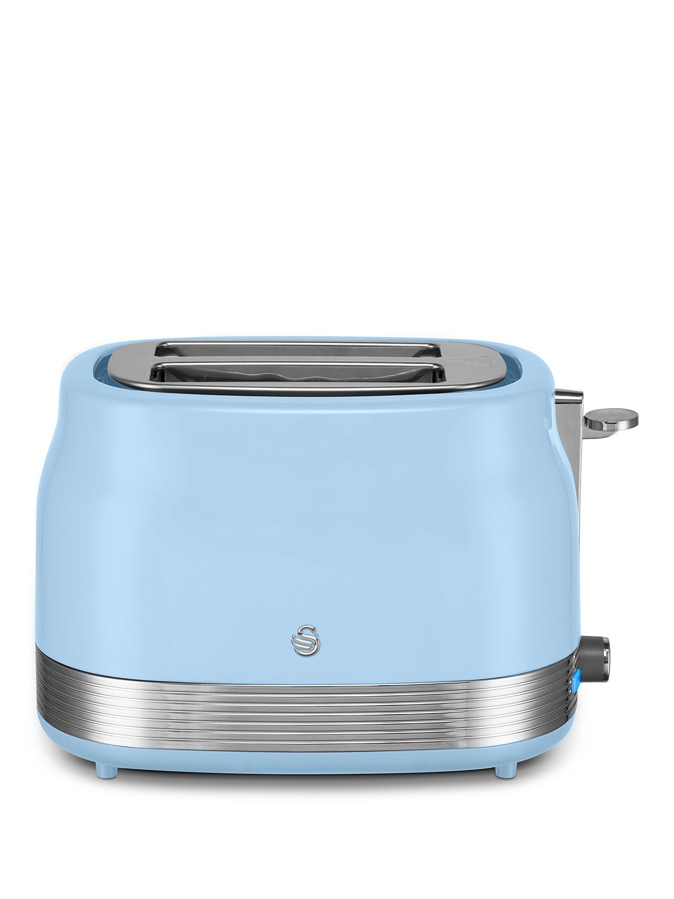 Swan ST19028BL Retro Revive 2-Slice Toaster - Breeze Blue  &  Chrome